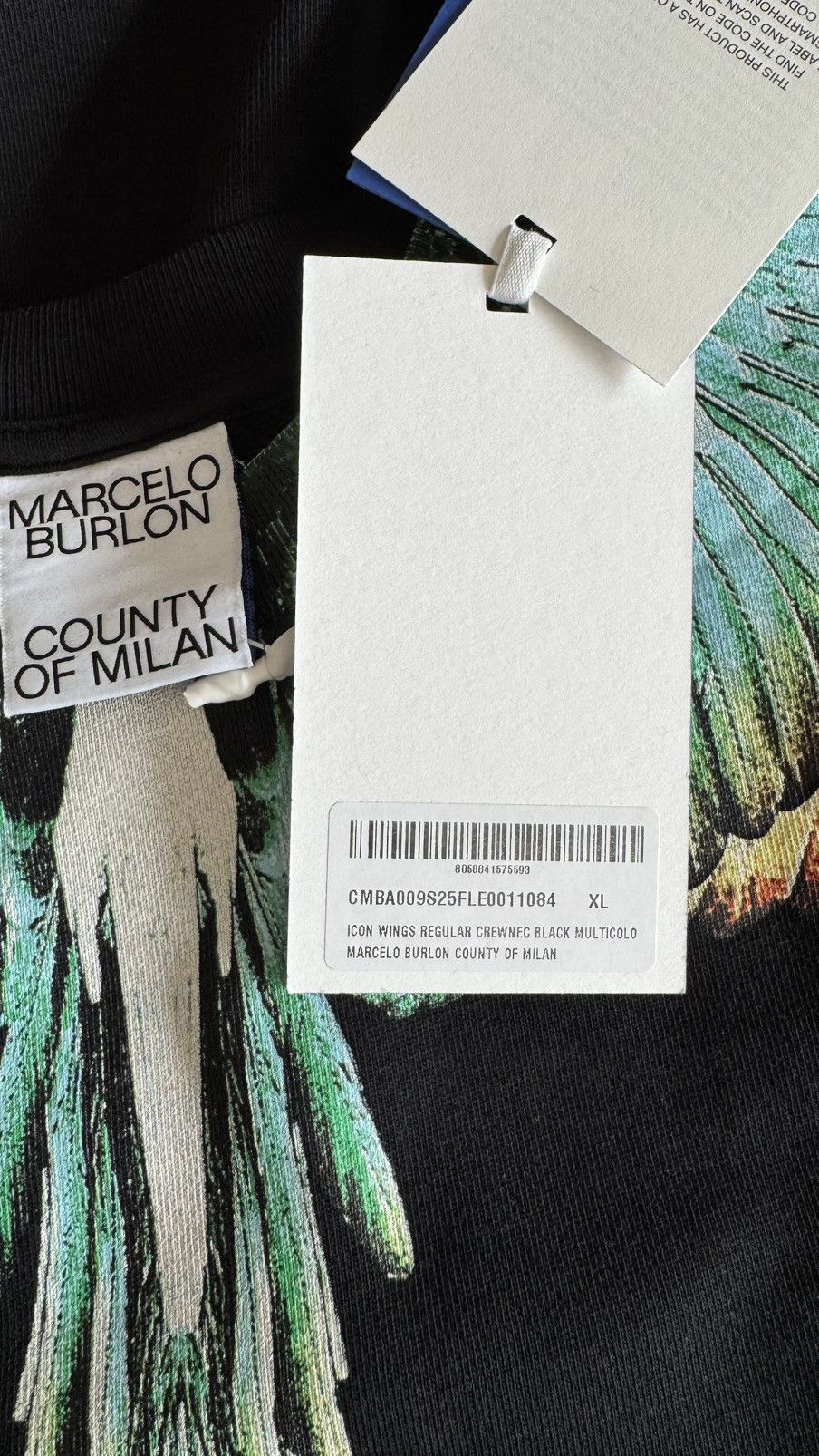 Marcelo Burlon Marcelo Burlon sweatshirt new with tags XL black icon wings Size US XL / EU 56 / 4 - 8 Thumbnail