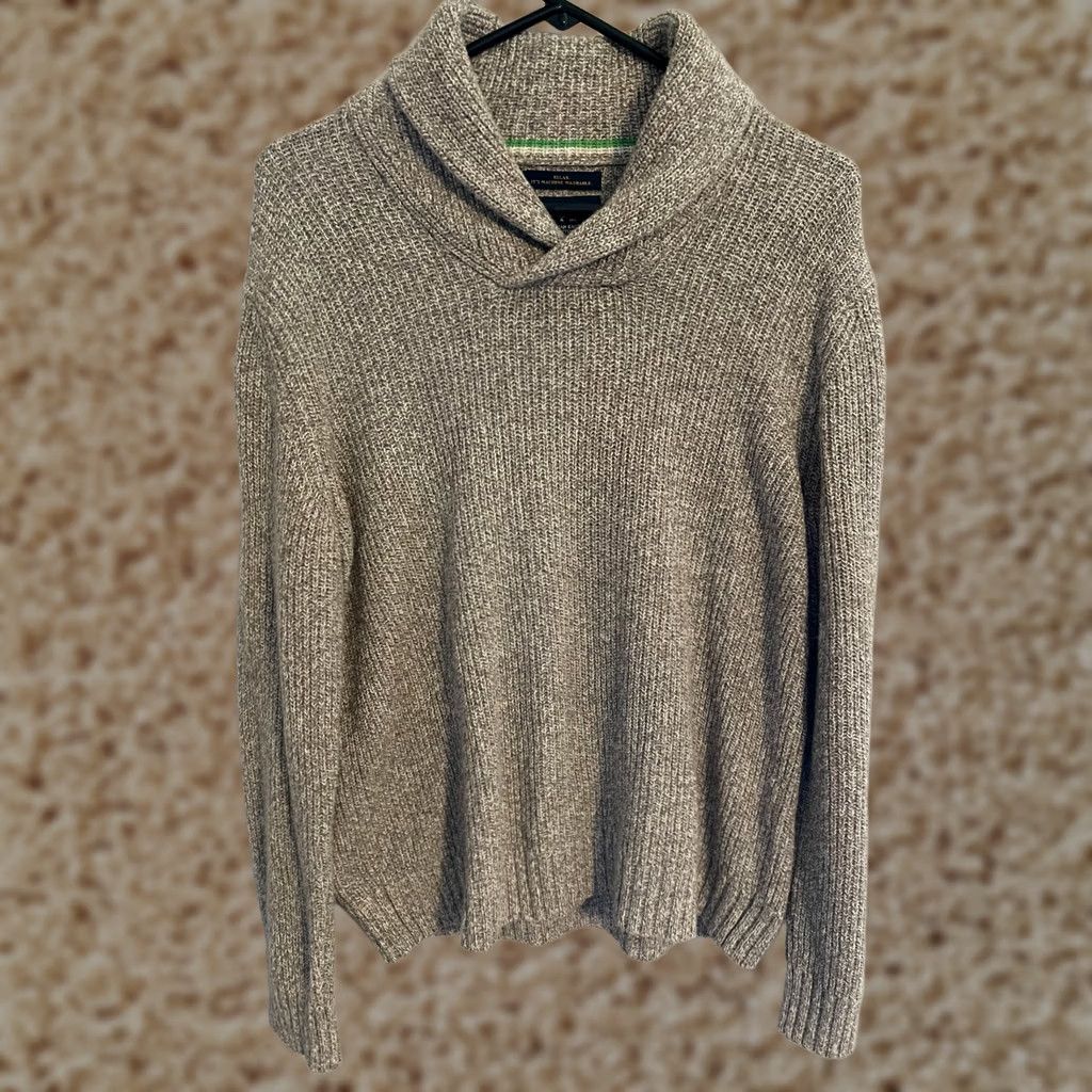 American Eagle Outfitters American Eagle Athletic Fit Wool Blend Shawl Collar Pullover Sweater M Men's Size US M / EU 48-50 / 2 - 1 Thumbnail