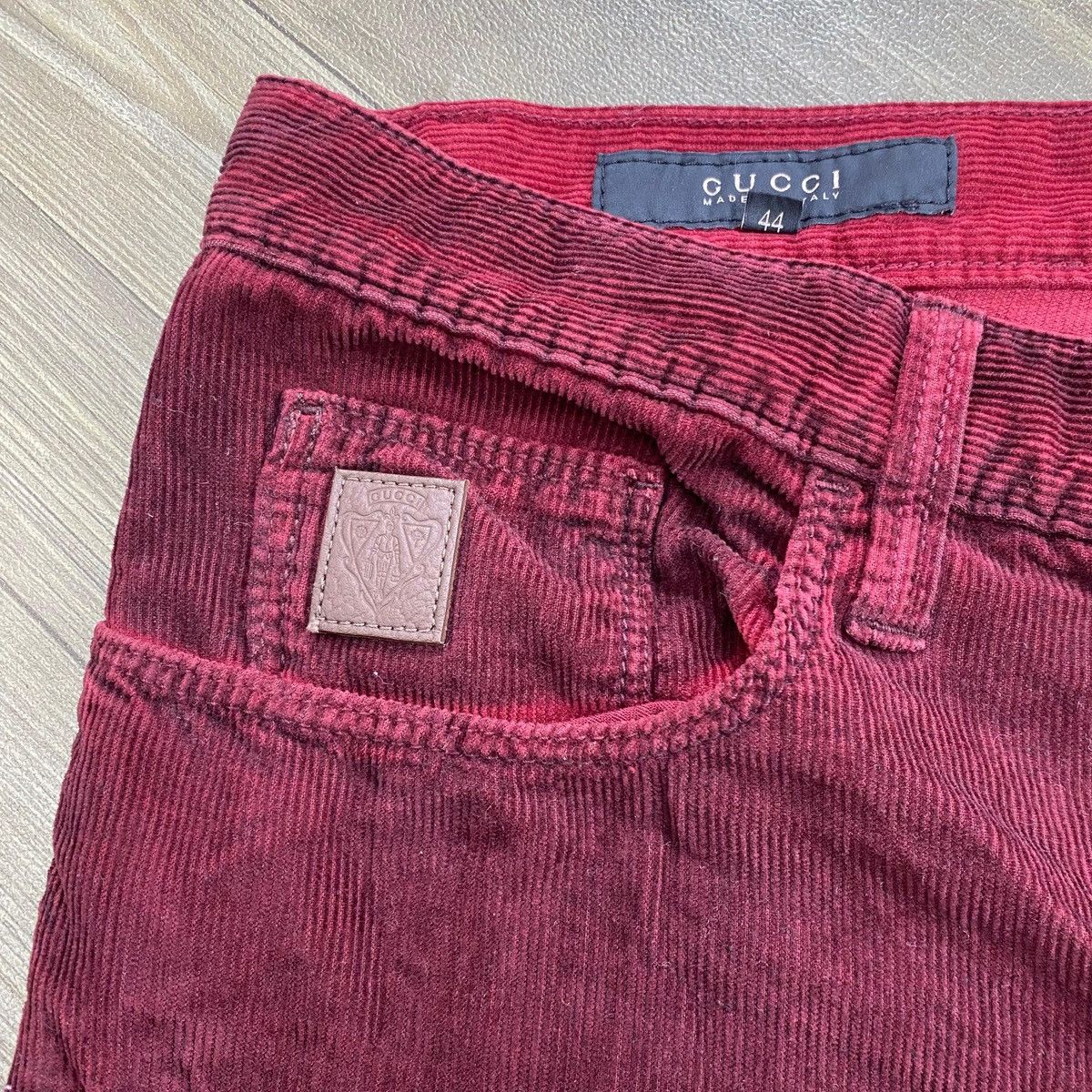 Gucci Vintage Gucci by Tom Ford Red Burgundy Corduroy Pants Luxury Size US 30 / EU 46 - 7 Thumbnail