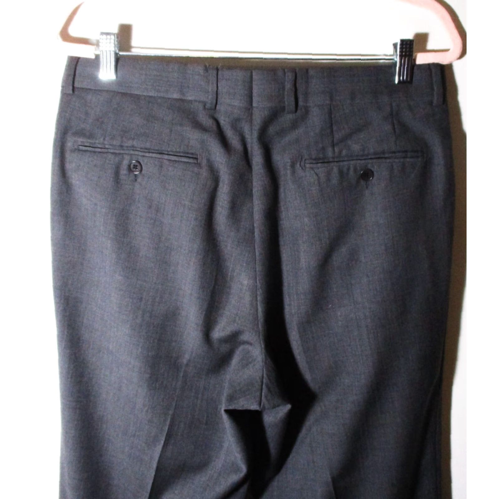 Hugo Boss HUGO BOSS Gray Wool Pleated Dress Pants Men 34W 31L Dress Pants Mens Wool Gray 90s? Size US 34 / EU 50 - 4 Thumbnail