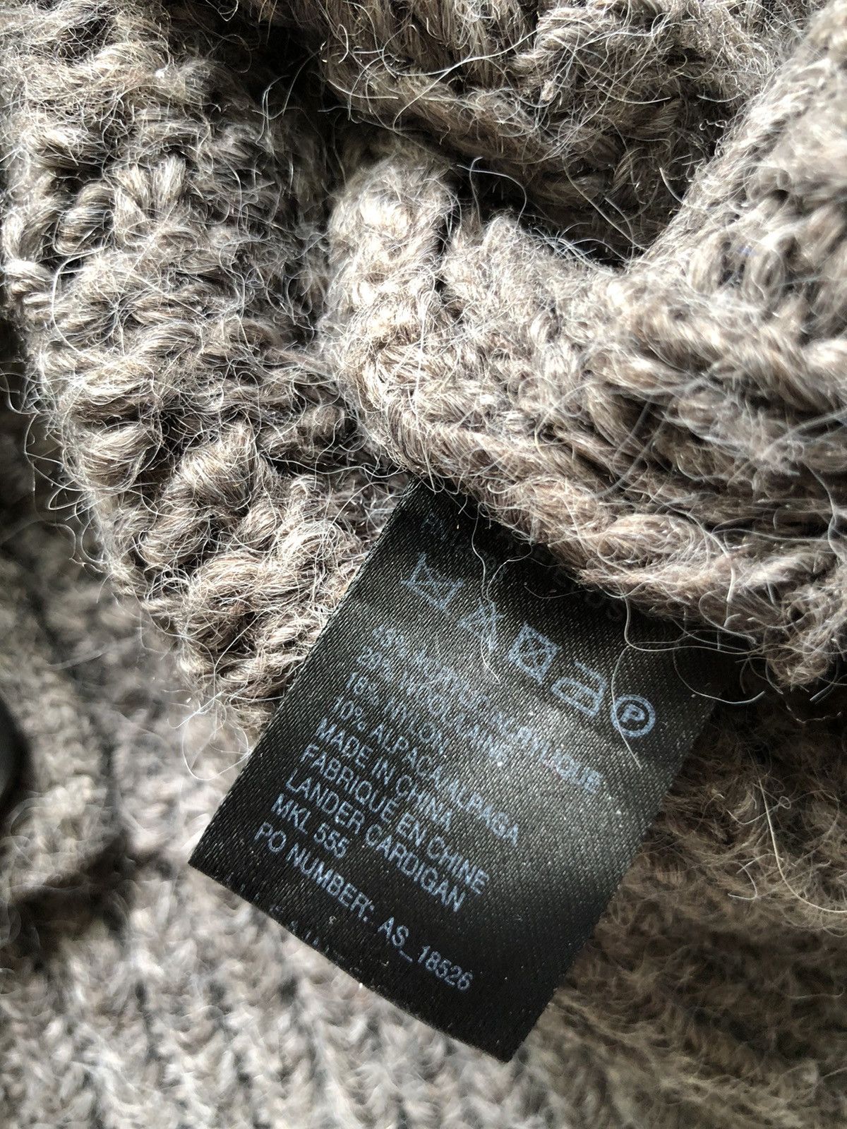 Allsaints AllSaints Men’s Wool Alpaca Cable Knit Cardigan - Size M Size US M / EU 48-50 / 2 - 6 Thumbnail