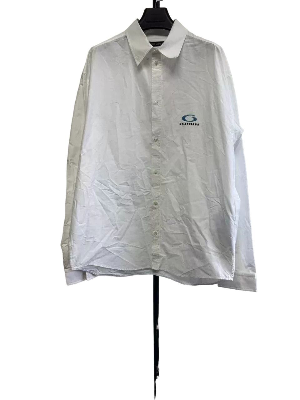 Balenciaga Balenciaga Logo Embroidered Button Up Shirt 37 Size US S / EU 44-46 / 1 - 1 Thumbnail