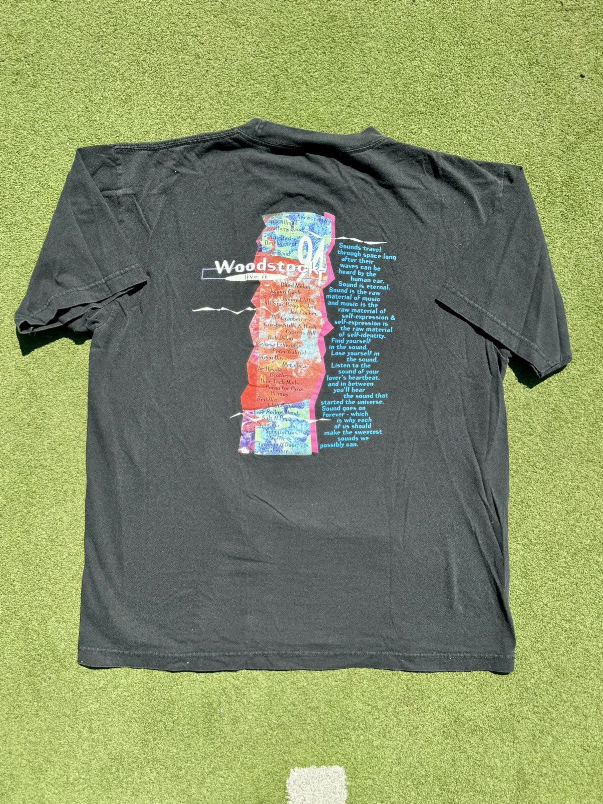 Band Tees × Vintage 1994 Woodstock Festival Pepsi Rock Band Tour T-Shirt Size US XL / EU 56 / 4 - 5 Thumbnail