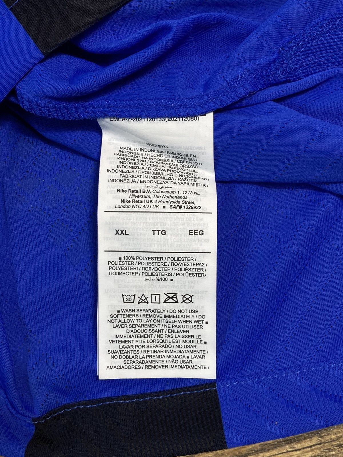 Nike Inter Milan Home Shirt 2022/23 Authentic Player Version XXL Size US XXL / EU 58 / 5 - 7 Thumbnail