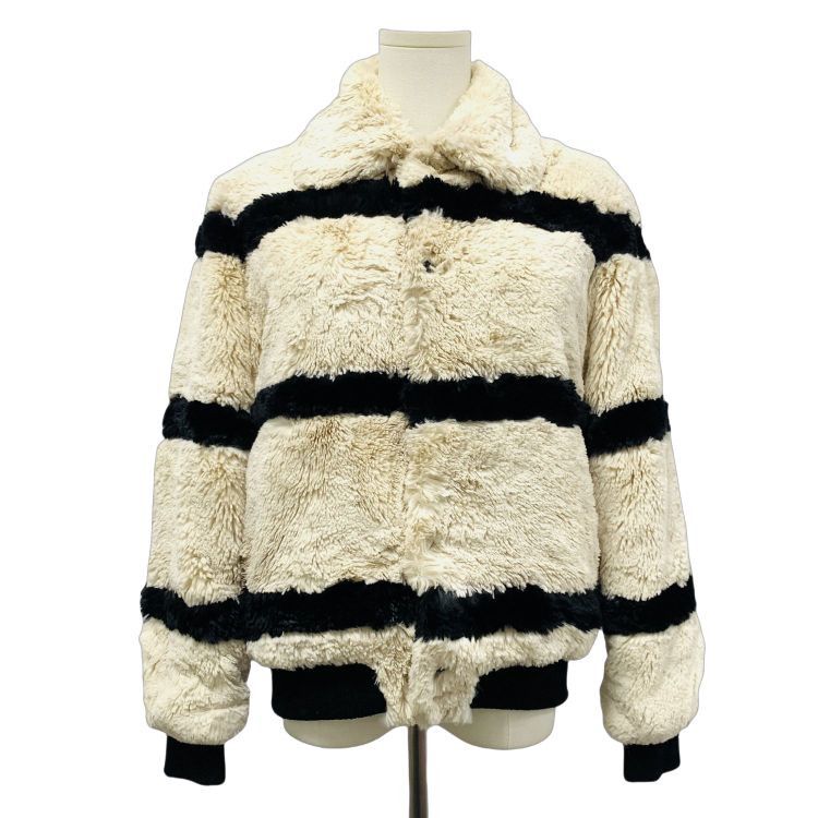 Saint Laurent Paris Saint Laurent Striped Faux Fur Jacket Size 34 Size XS / US 0-2 / IT 36-38 - 1 Thumbnail