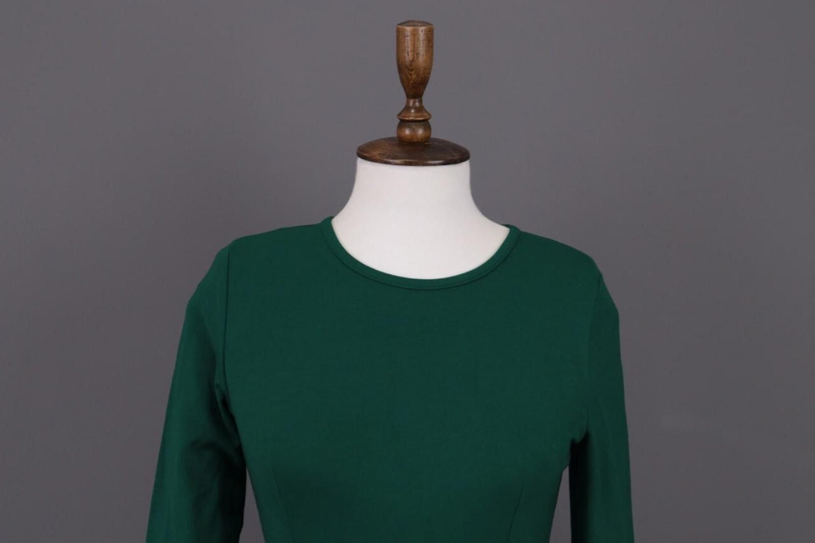 J.Crew J. Crew Green Long Sleeve Bodycon Evening Midi Dress Size XS Size XS / US 0-2 / IT 36-38 - 4 Thumbnail