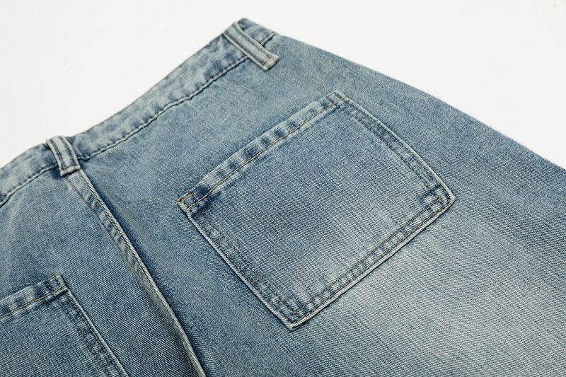 Jean American street style graffiti letter print jeans Size US 32 / EU 48 - 5 Thumbnail