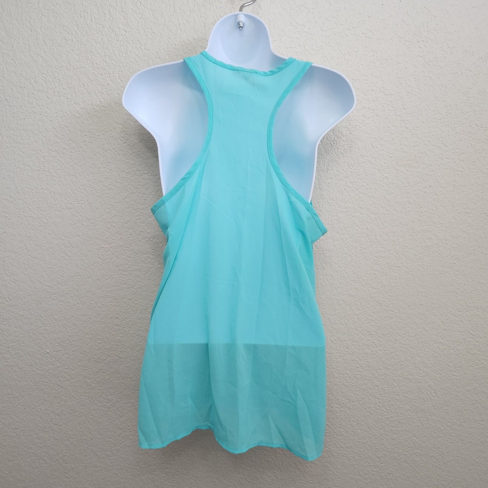Other Zenana Outfitters Blue Green Opaque Sleeveless Top Large Size L / US 10 / IT 46 - 2 Thumbnail