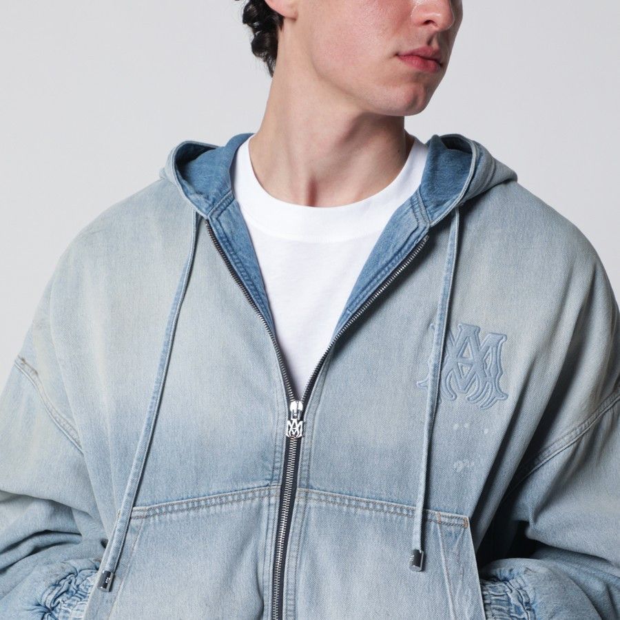 Amiri o1d2blof0226 Bomber Jacket in Light Blue Size US M / EU 48-50 / 2 - 4 Thumbnail