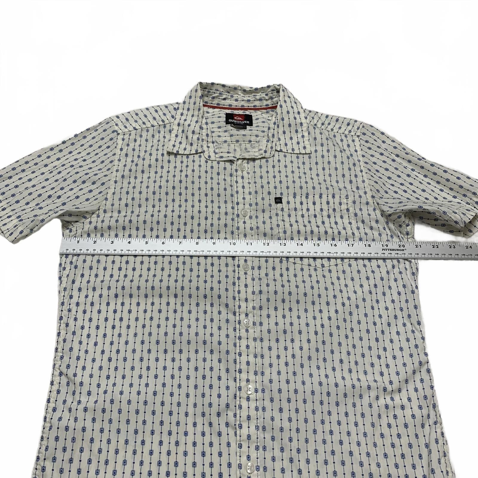 Quiksilver Quiksilver Men's Small Off-White Short Sleeve Shirt Size US S / EU 44-46 / 1 - 8 Thumbnail