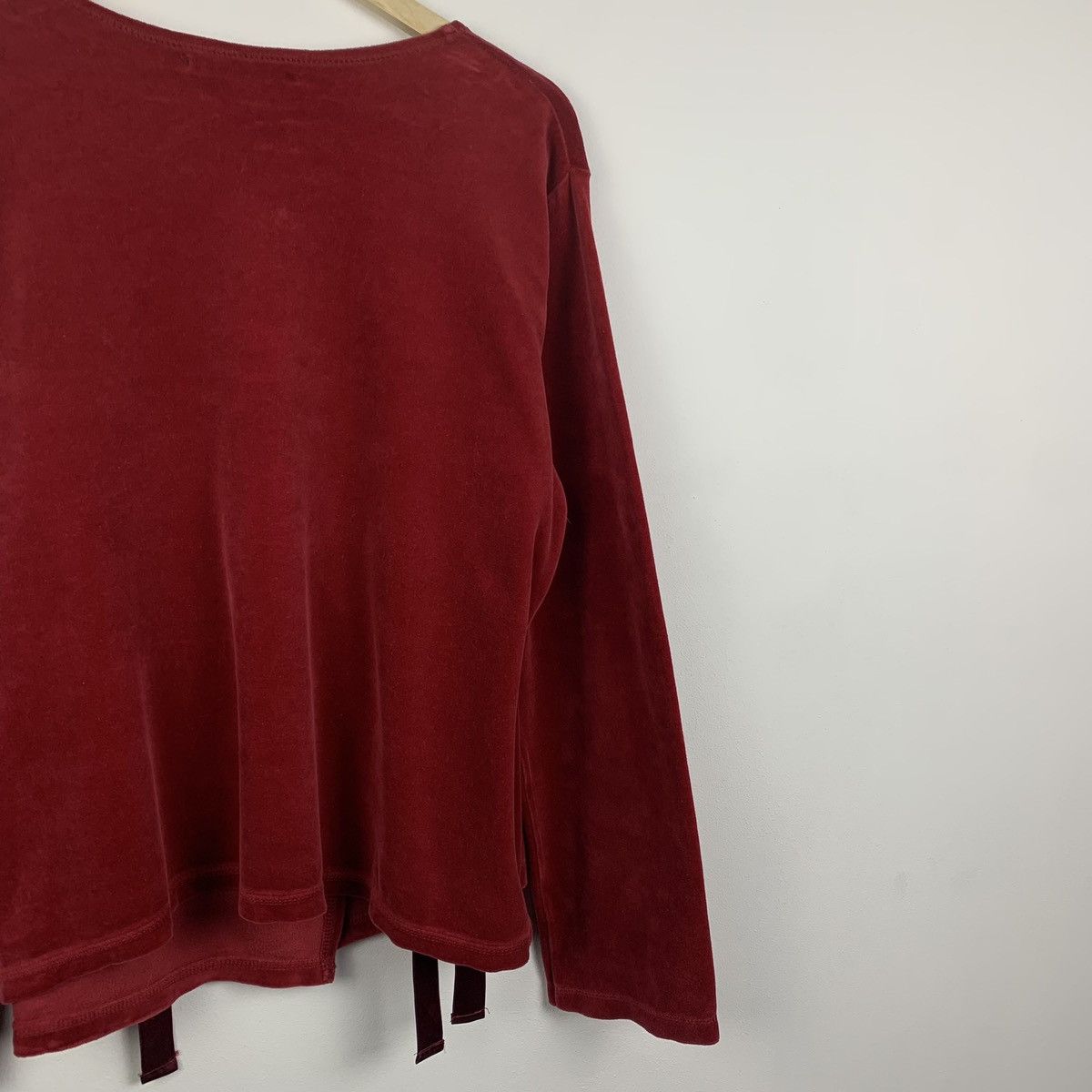 Gudrun Sjoden Velour Cardigan Size M Red Avant Garde