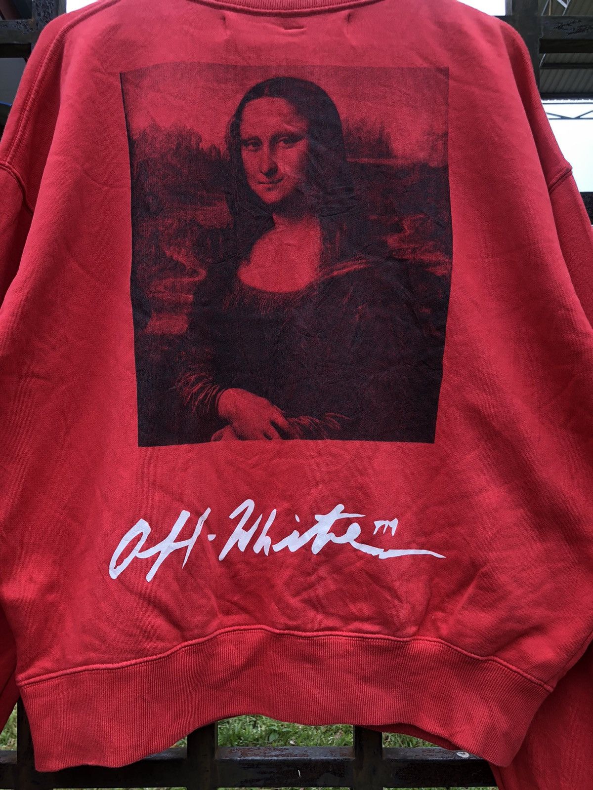 Off-White Virgil Abloh MCA Figure OF Speech OFF-WHITE Monalisa Sweater Size US M / EU 48-50 / 2 - 2 Thumbnail