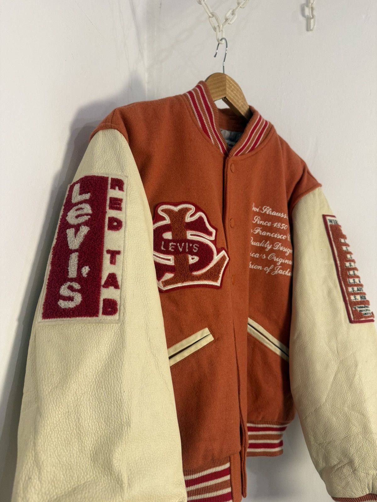 Levi's Vintage Clothing Levi's Wool Varsity Jacket Red Tab 90s Size US M / EU 48-50 / 2 - 6 Thumbnail