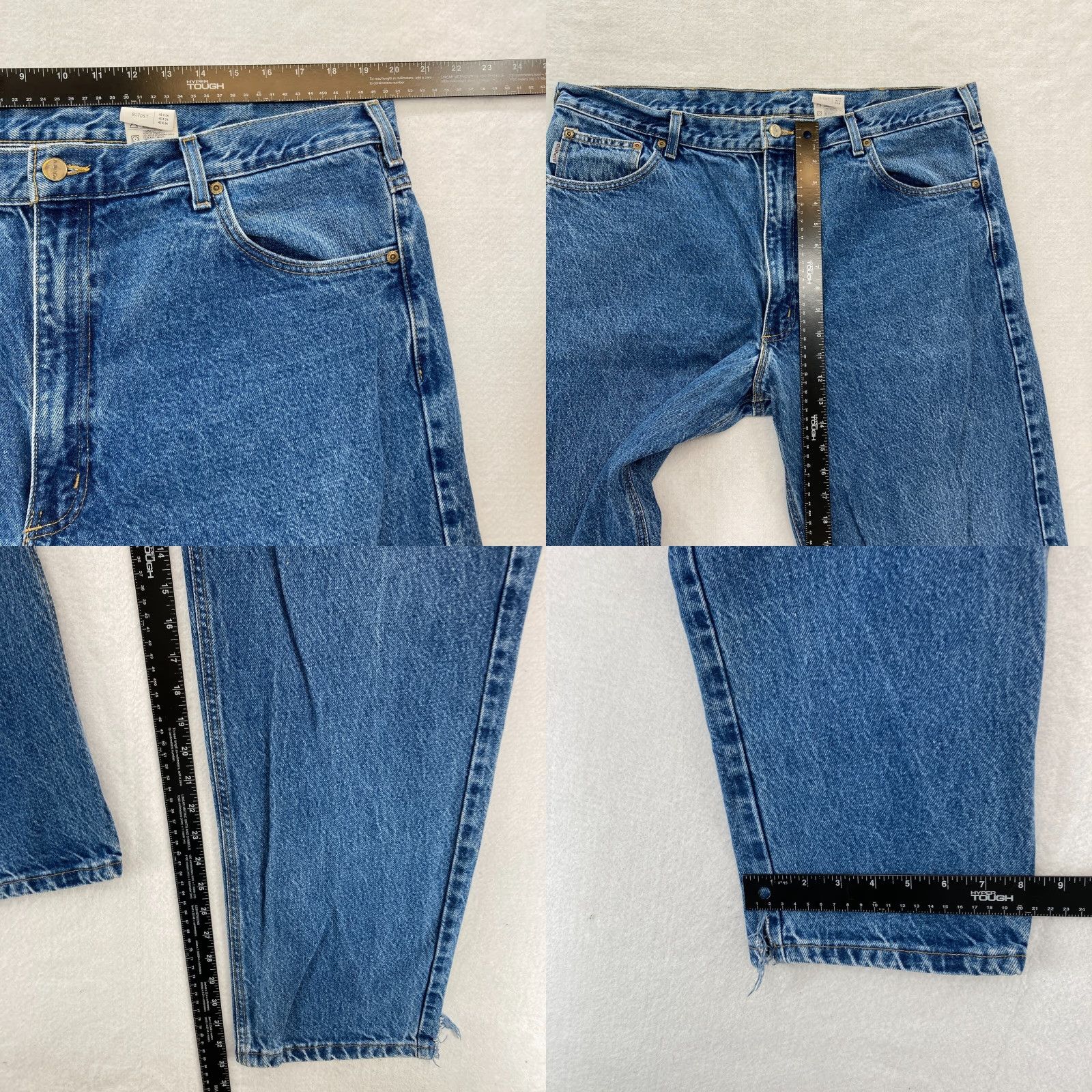 Carhartt VINTAGE Carhartt Jeans Mens 40x34 Medium Wash Blue Denim Tapered Leg Union Made Size US 40 / EU 56 - 8 Thumbnail