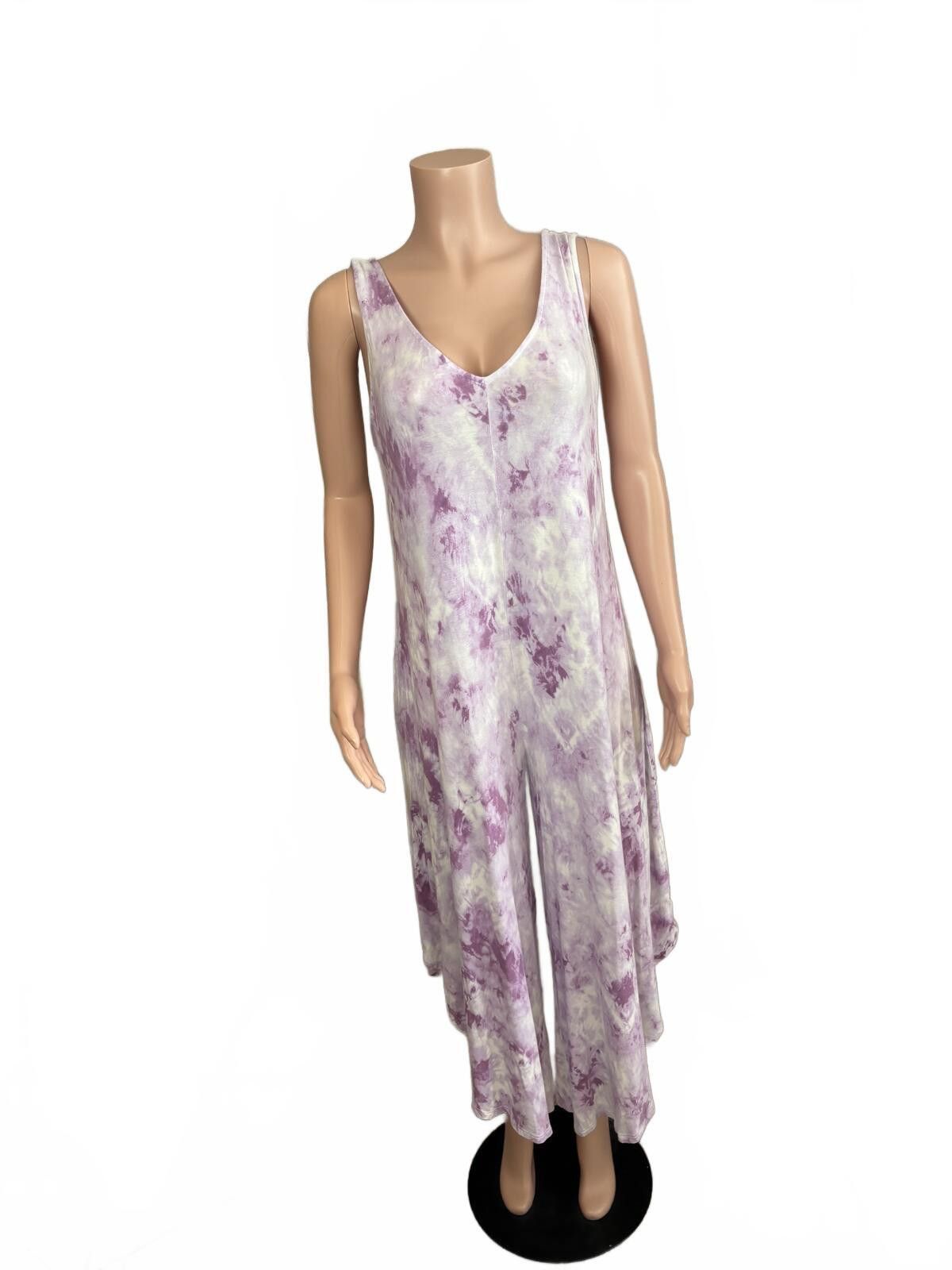 Cosmic Wonder Hippie Boho Sleeveless Tie-Dye Jumpsuit. Small. Size 28" / US 6 / IT 42 - 2 Thumbnail