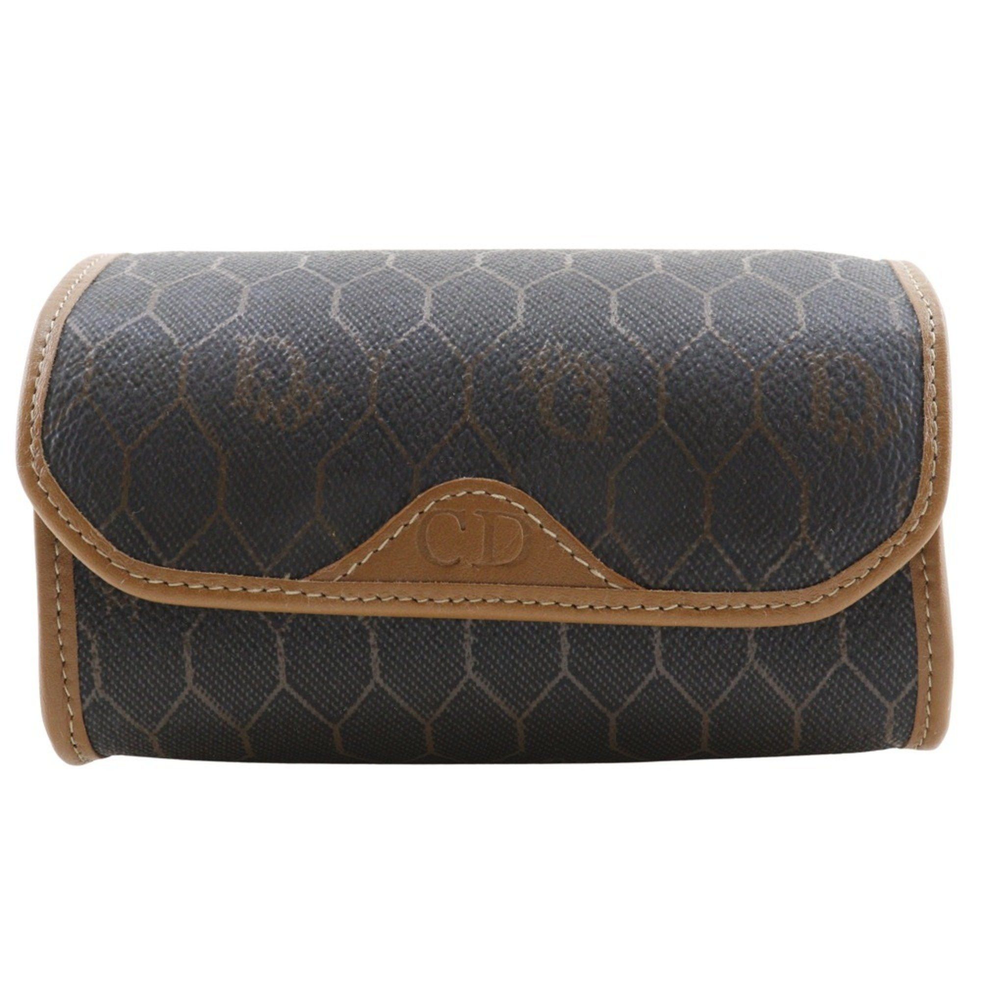 Dior Christian Dior Honeycomb Pattern Pouch, Novelty, PVC, Made in Spain, Brown, Magnetic, Unisex Size ONE SIZE - 1 Thumbnail