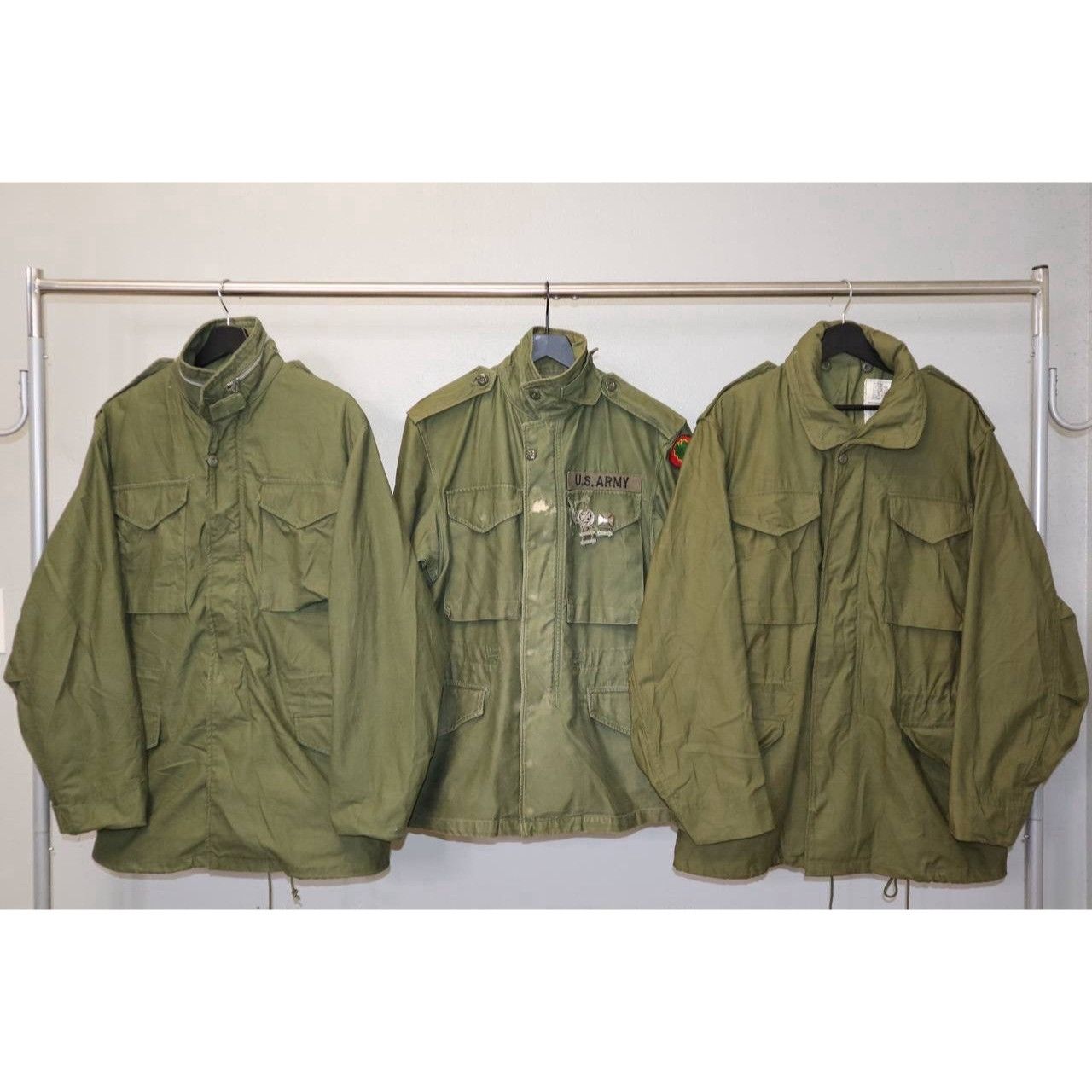 Vintage Lot 9 VTG US Military Army Navy Field Jackets 50s–90s M65 Size US XL / EU 56 / 4 - 3 Thumbnail