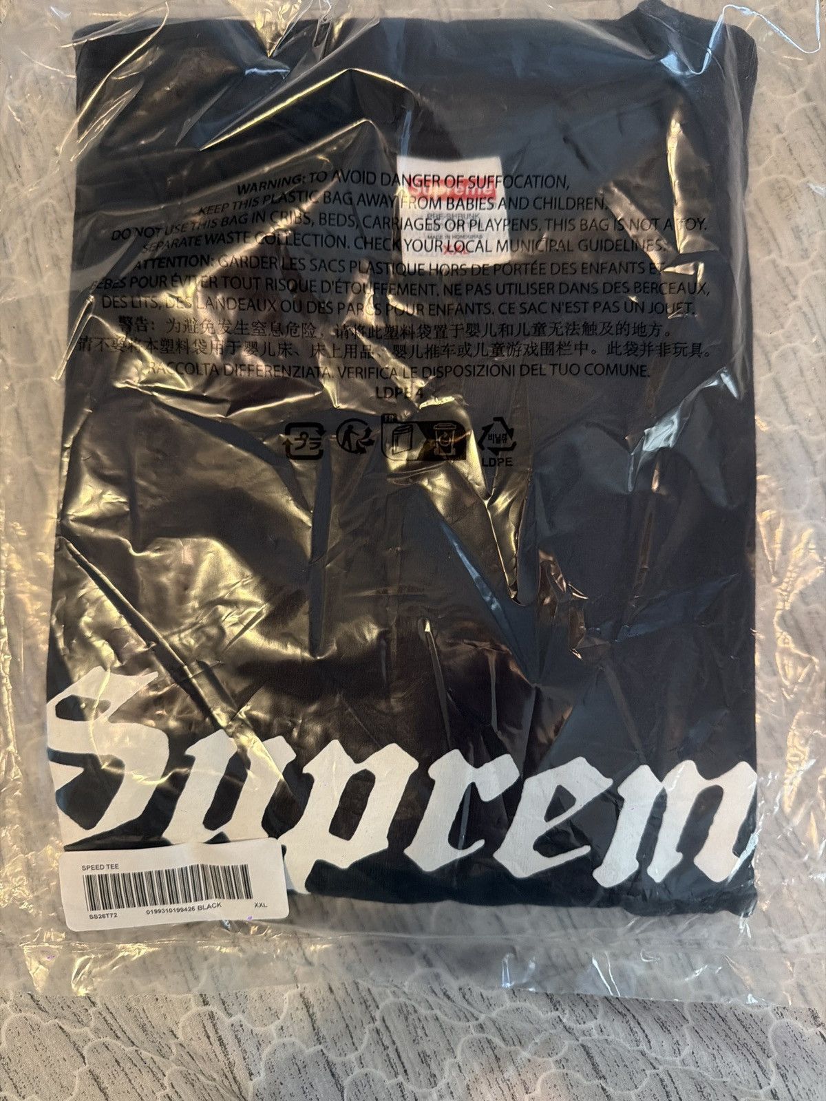 トップス Supreme Speed Tee Black XL Supreme Supreme Speed Tee | Grailed