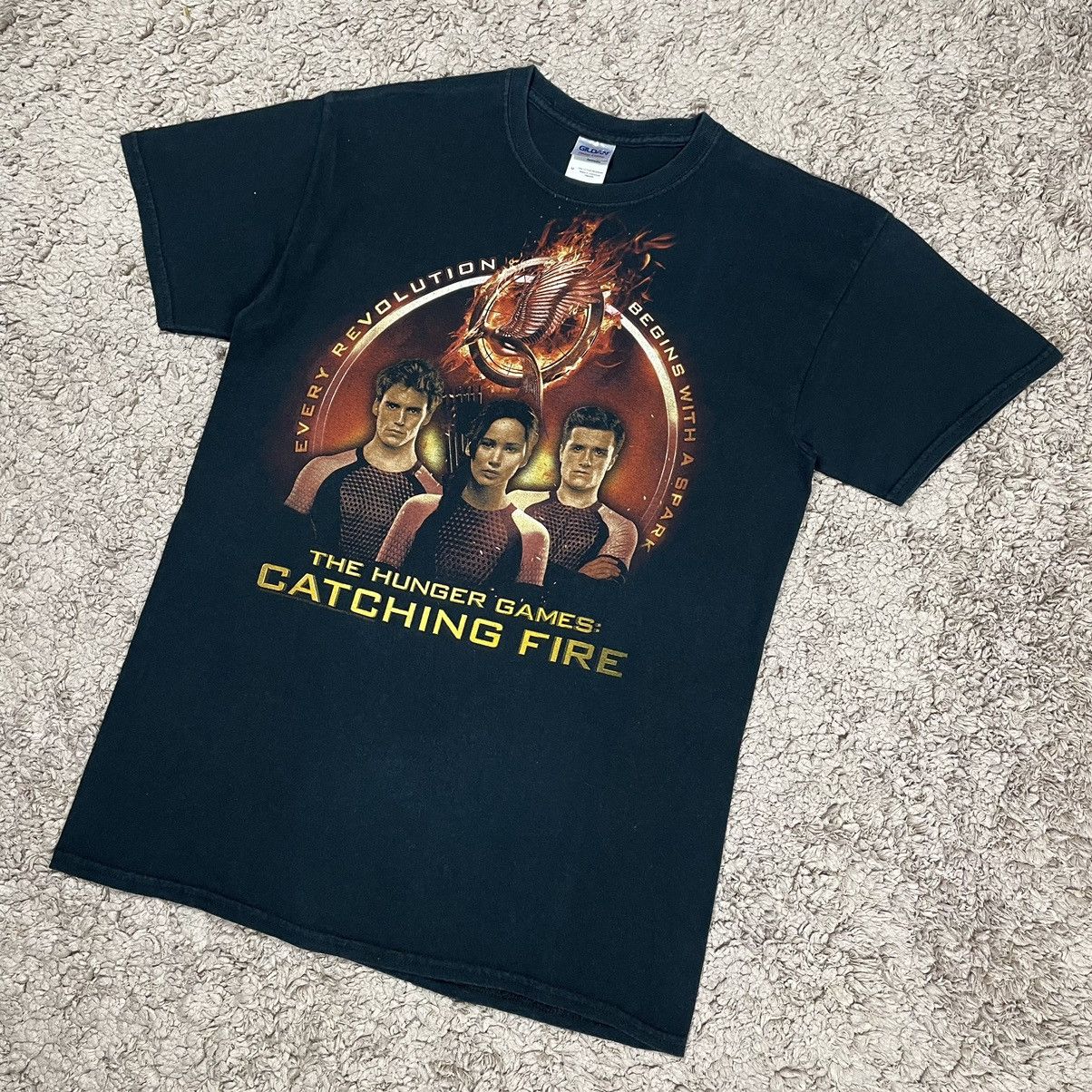 Gildan × Vintage 2013 The Hunger Games Catching Fire T-shirt Size US M / EU 48-50 / 2 - 4 Thumbnail