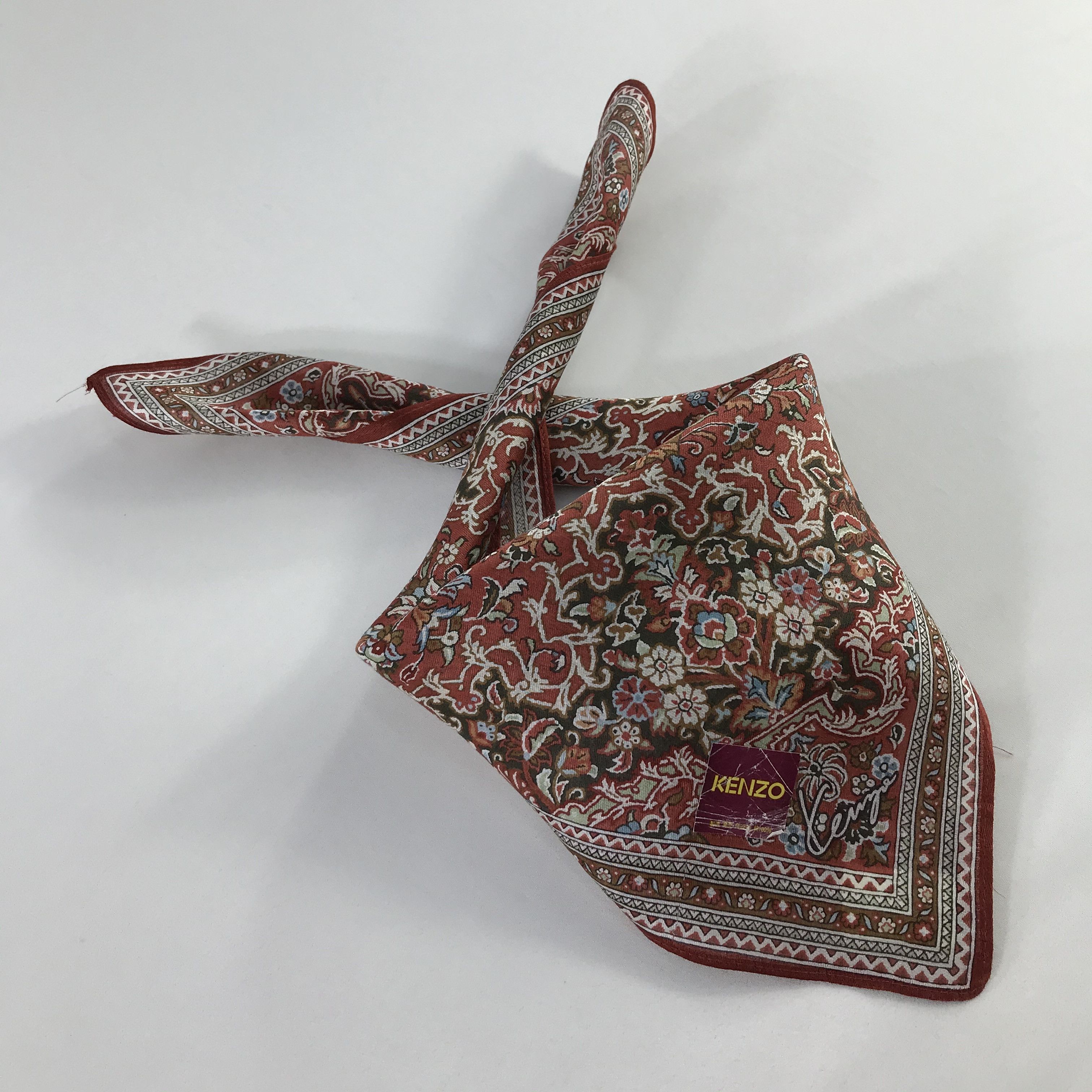 Kenzo × Vintage Kenzo Bandana / Handkerchief / Neckerchief - S829 Size ONE SIZE - 4 Thumbnail