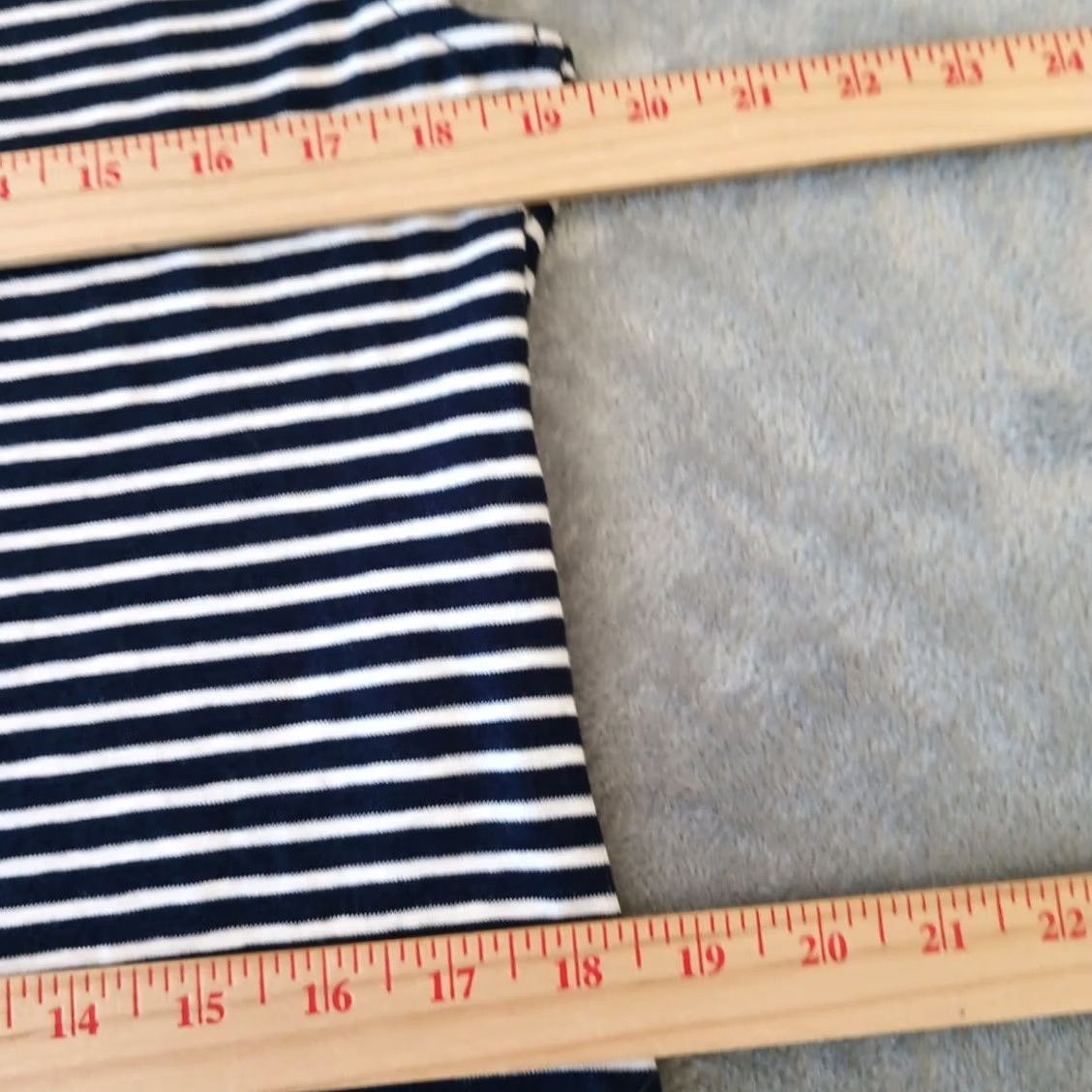 Vintage Chico's Shift Dress Knee Length Blue Striped Sleeveless Pullover Stretch Cotton Blend Casual Women Size 1 with Pockets Size XS / US 0-2 / IT 36-38 - 7 Thumbnail