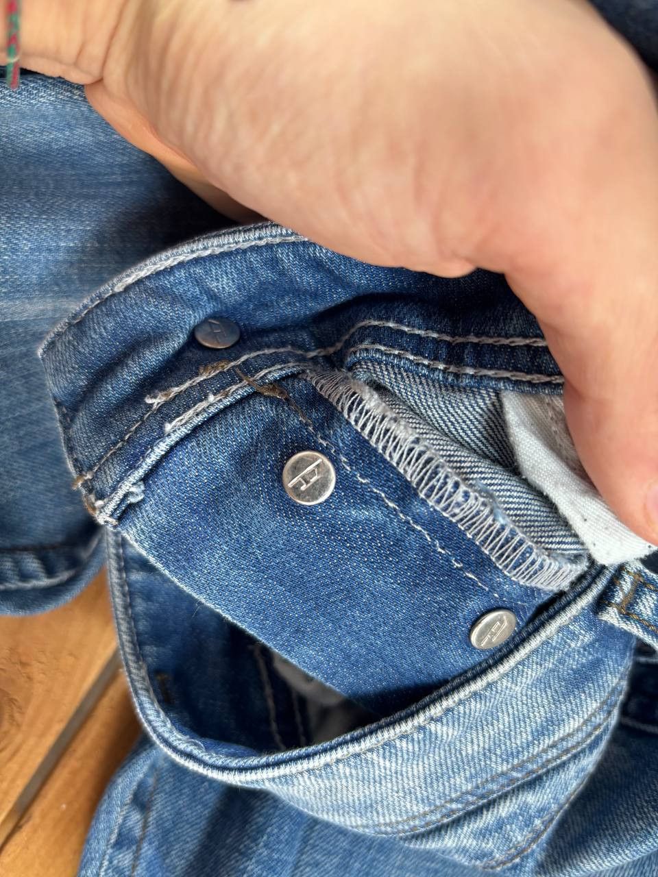 Diesel Diesel Poiak Selvedge Washed Lampo Zip Pockets Denim Jeans Size US 31 - 17 Thumbnail