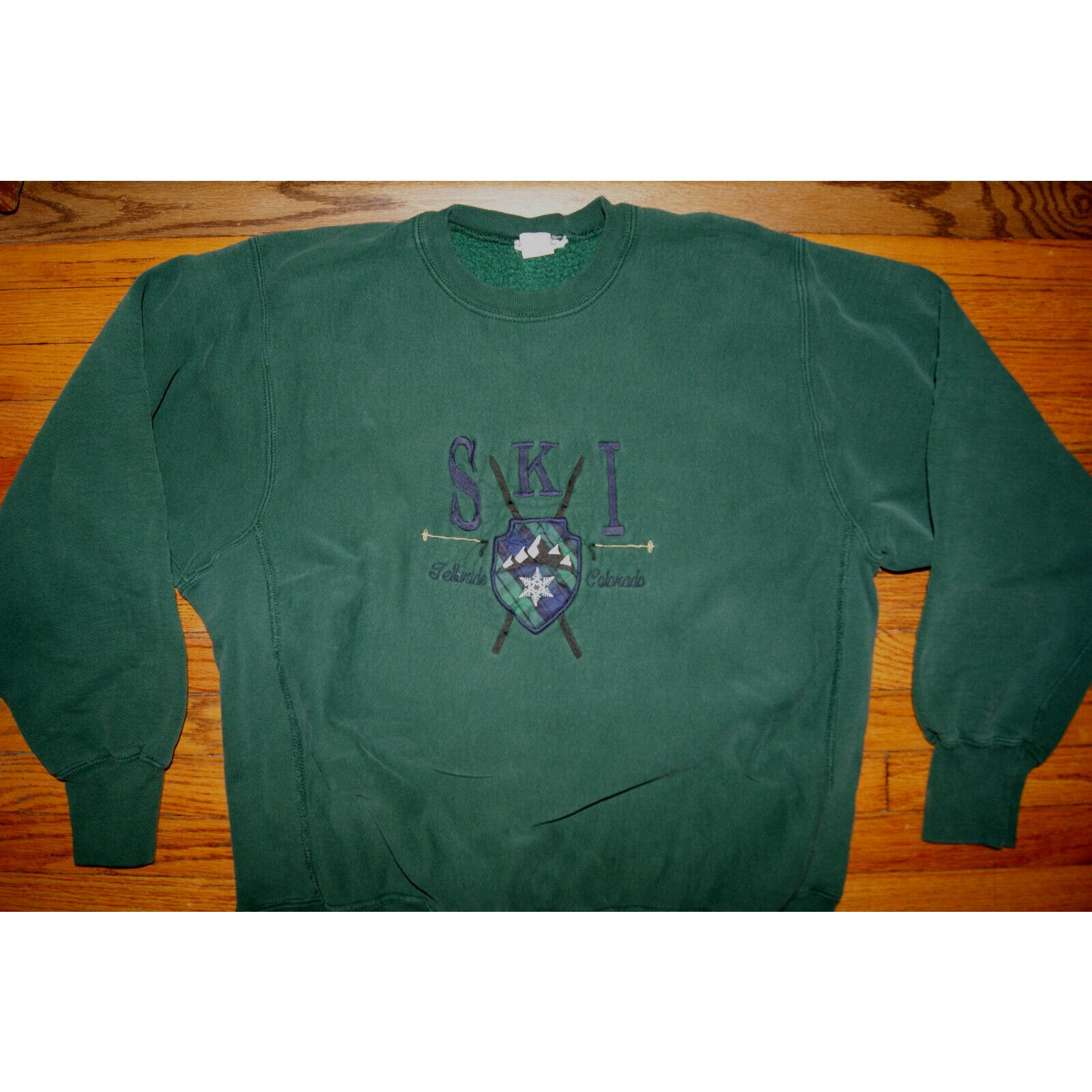 Other Vtg TELLURIDE COLORADO Ski Sweatshirt Embroidered 90s XL USA Size US XL / EU 56 / 4 - 1 Thumbnail