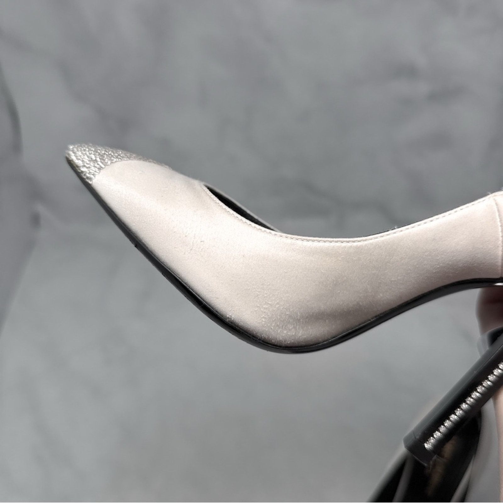 Saint Laurent Paris Saint Laurent Tower 110 Strass Silk Satin Pointed Toe Heels Size US 6.5 / IT 36.5 - 8 Thumbnail