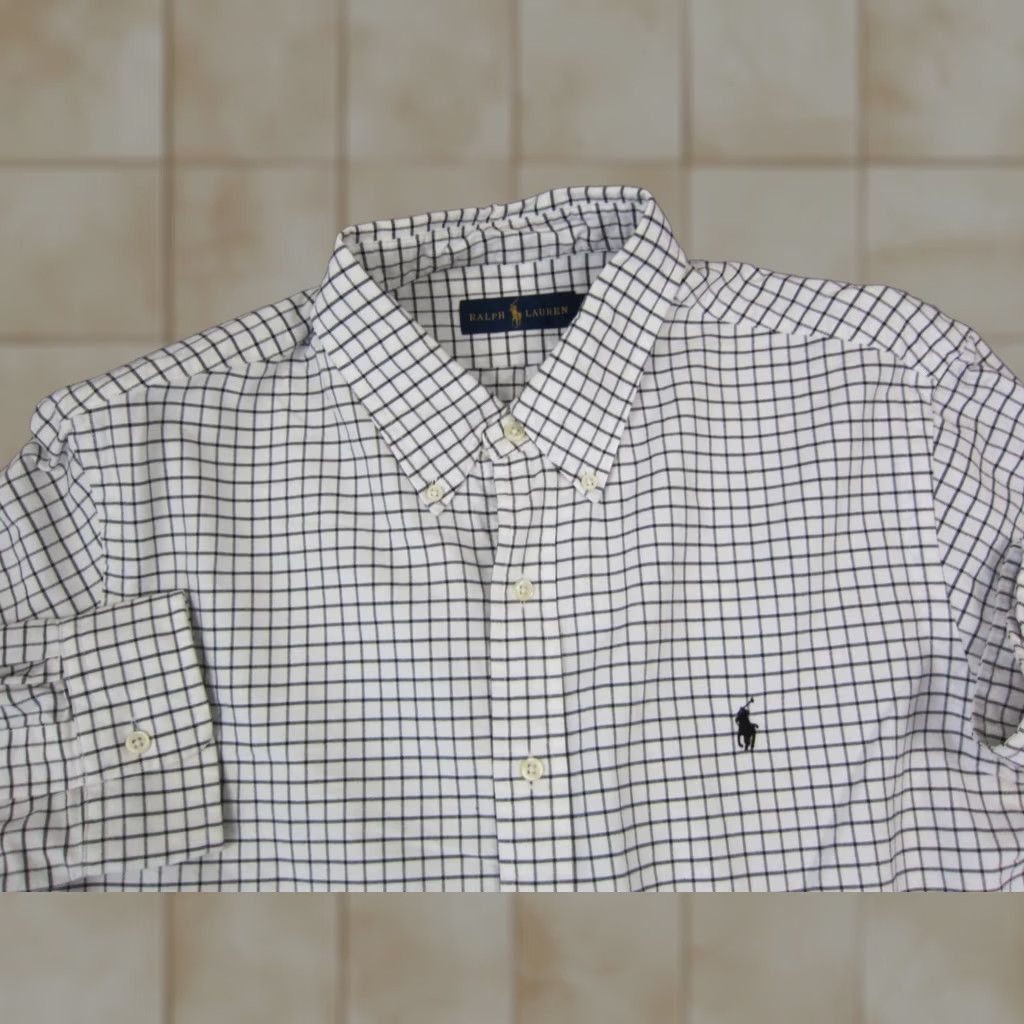 Ralph Lauren Ralph Lauren Shirt Men XL White Black Pony Check Gingham Button Down Button-Up Classic Casual Size US XL / EU 56 / 4 - 1 Thumbnail