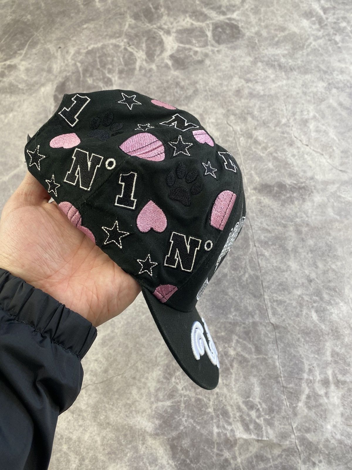 Philipp Plein Philipp Plein Holy Chic Embroidered Cap with Crystal Size ONE SIZE - 5 Thumbnail