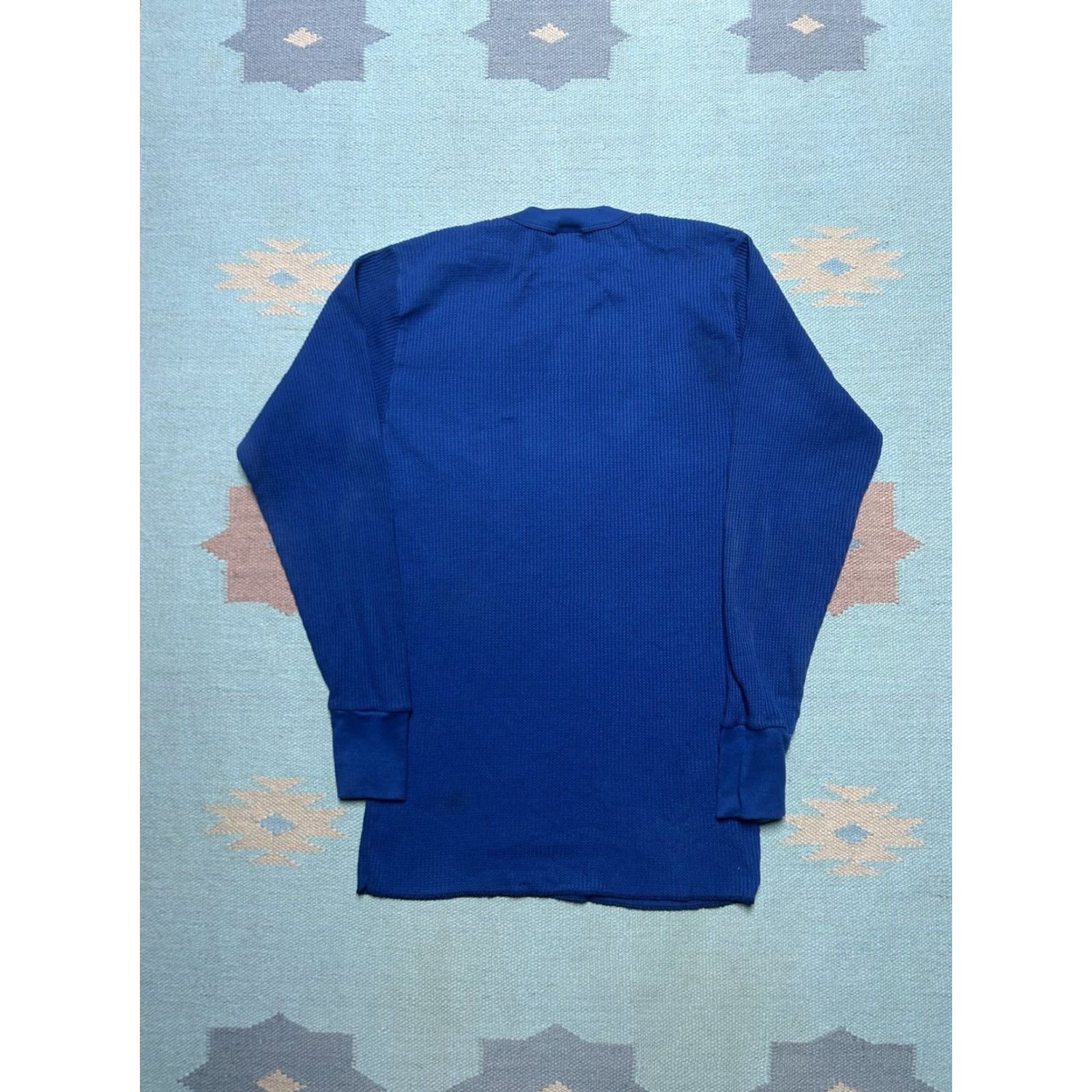 Layer 8 VINTAGE waffle knit thermal shirt Big Yank navy blue base layer adult medium Size US M / EU 48-50 / 2 - 6 Thumbnail