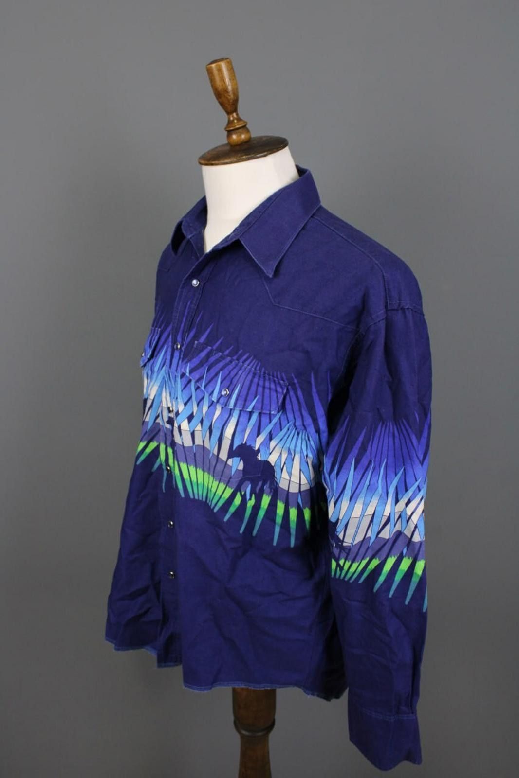 Wrangler Vintage Wrangler Blue Vest Printed Pockets Shirt Size XL Size US XL / EU 56 / 4 - 6 Thumbnail