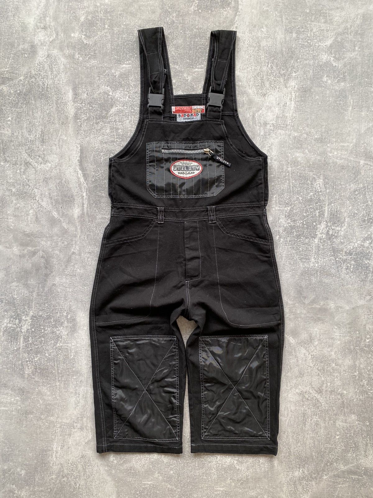20471120 × Japanese Brand Vintage Bad Mad Hardwear Baggy Double Knee Overall Size US 30 / EU 46 - 1 Thumbnail