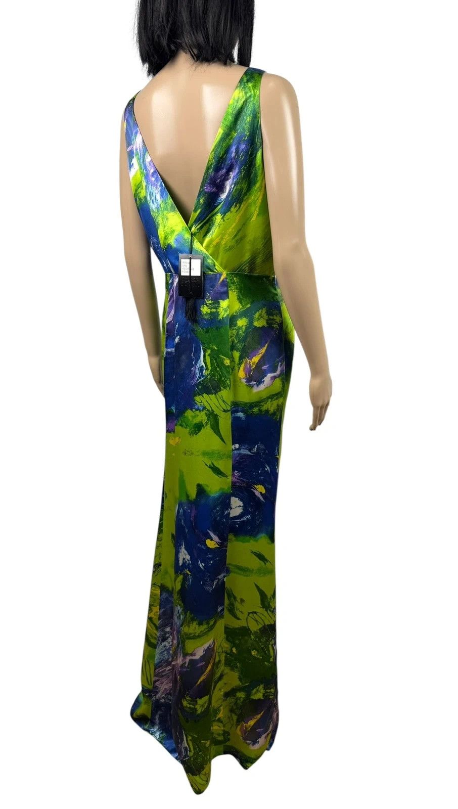 Other Renato Nucci Long Silk Dress Printed Draped size 42 Size L / US 10 / IT 46 - 8 Thumbnail