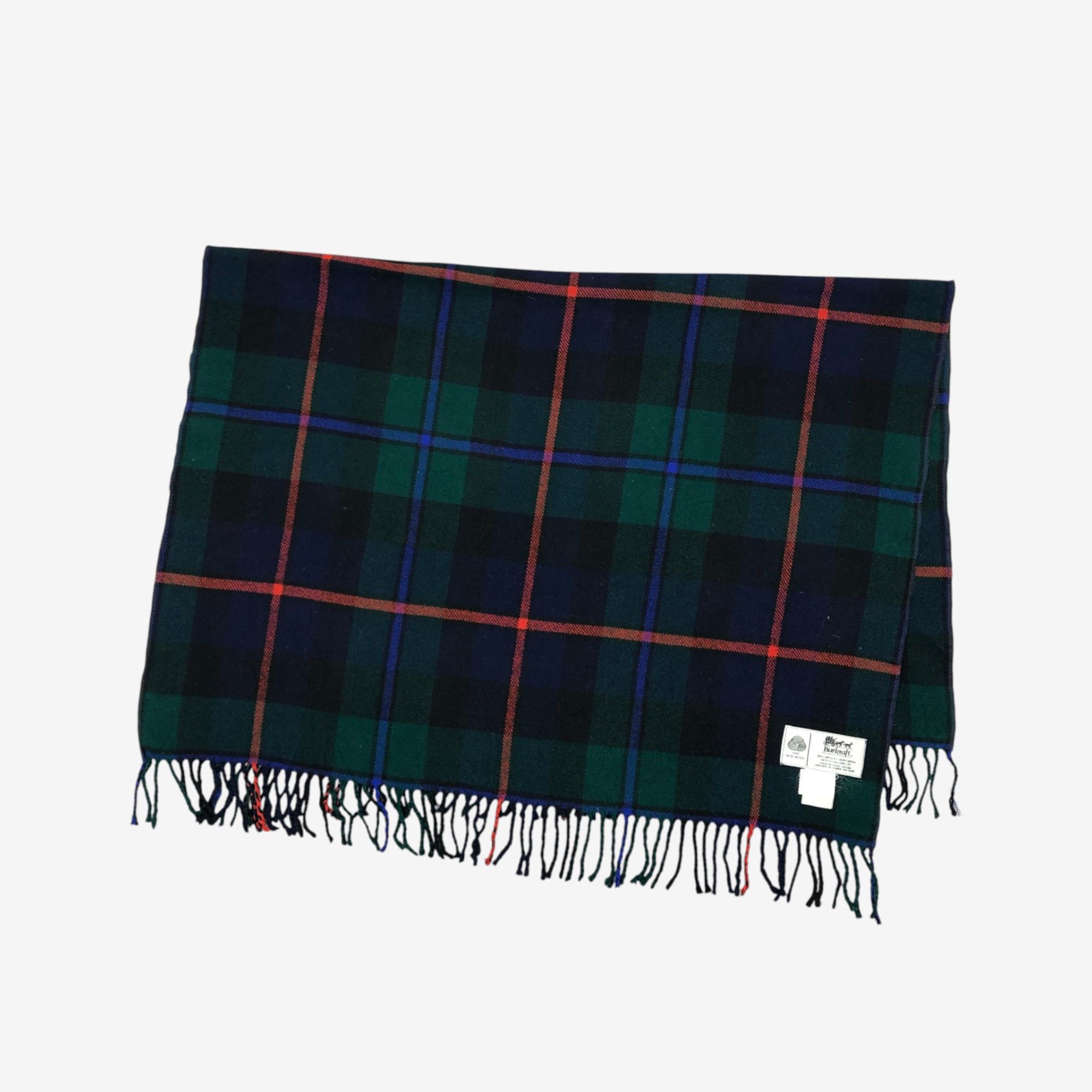 Japanese Brand Vintage Burkraft Scarf Muffler Wool Shawls Babushka Scarves Size ONE SIZE - 4 Thumbnail