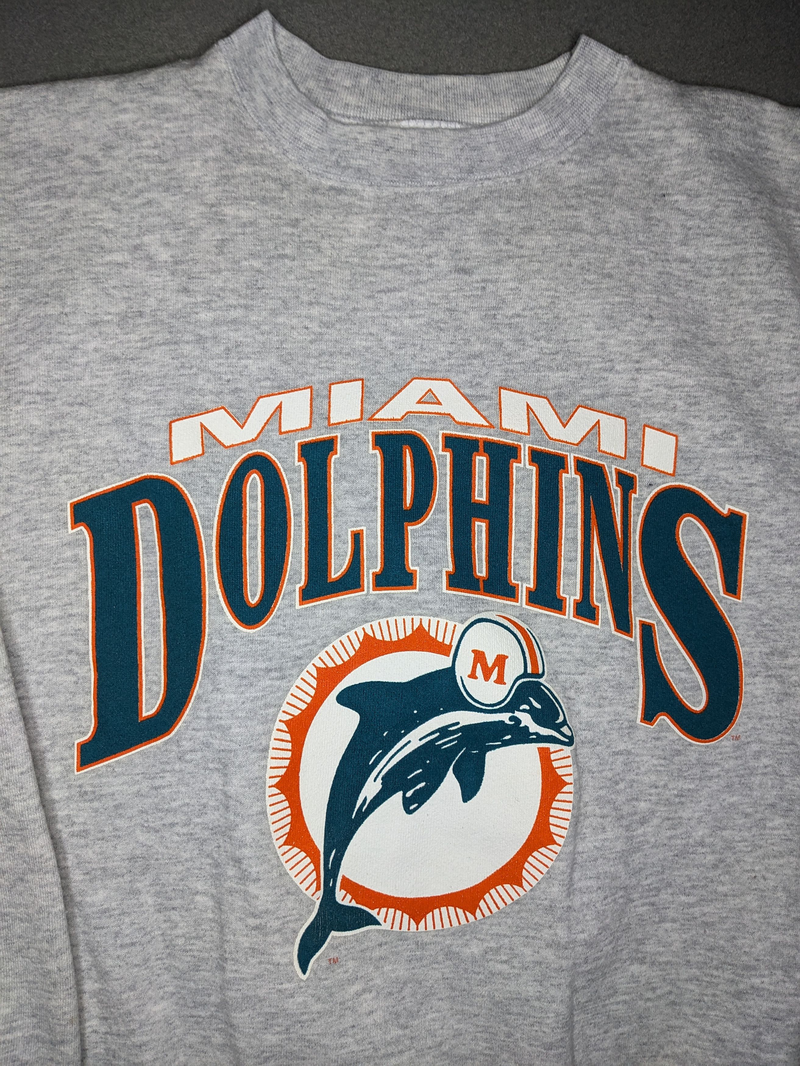 NFL VTG Miami Dolphins Crewneck Sweatshirt Made USA 1980s Large Size US L / EU 52-54 / 3 - 2 Thumbnail