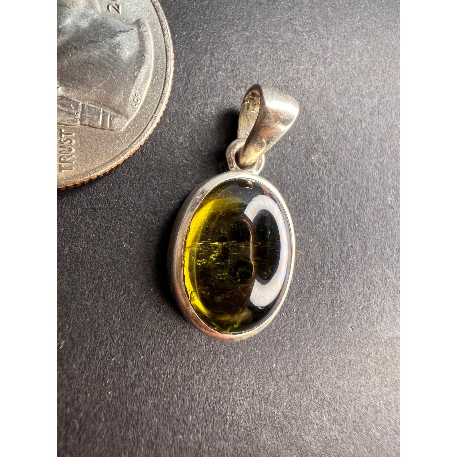 Other NEW Green with pink tourmaline 925 pendant 2.34 grams Size ONE SIZE - 3 Thumbnail