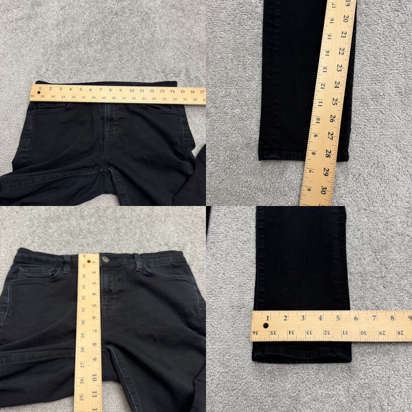 J Brand J Brand 811 Skinny Jeans Womens 28 Shadow Black Mid Rise Stretch Denim 5-Pocket Design Button Zip Inseam 28 Size 28" / US 6 / IT 42 - 9 Thumbnail