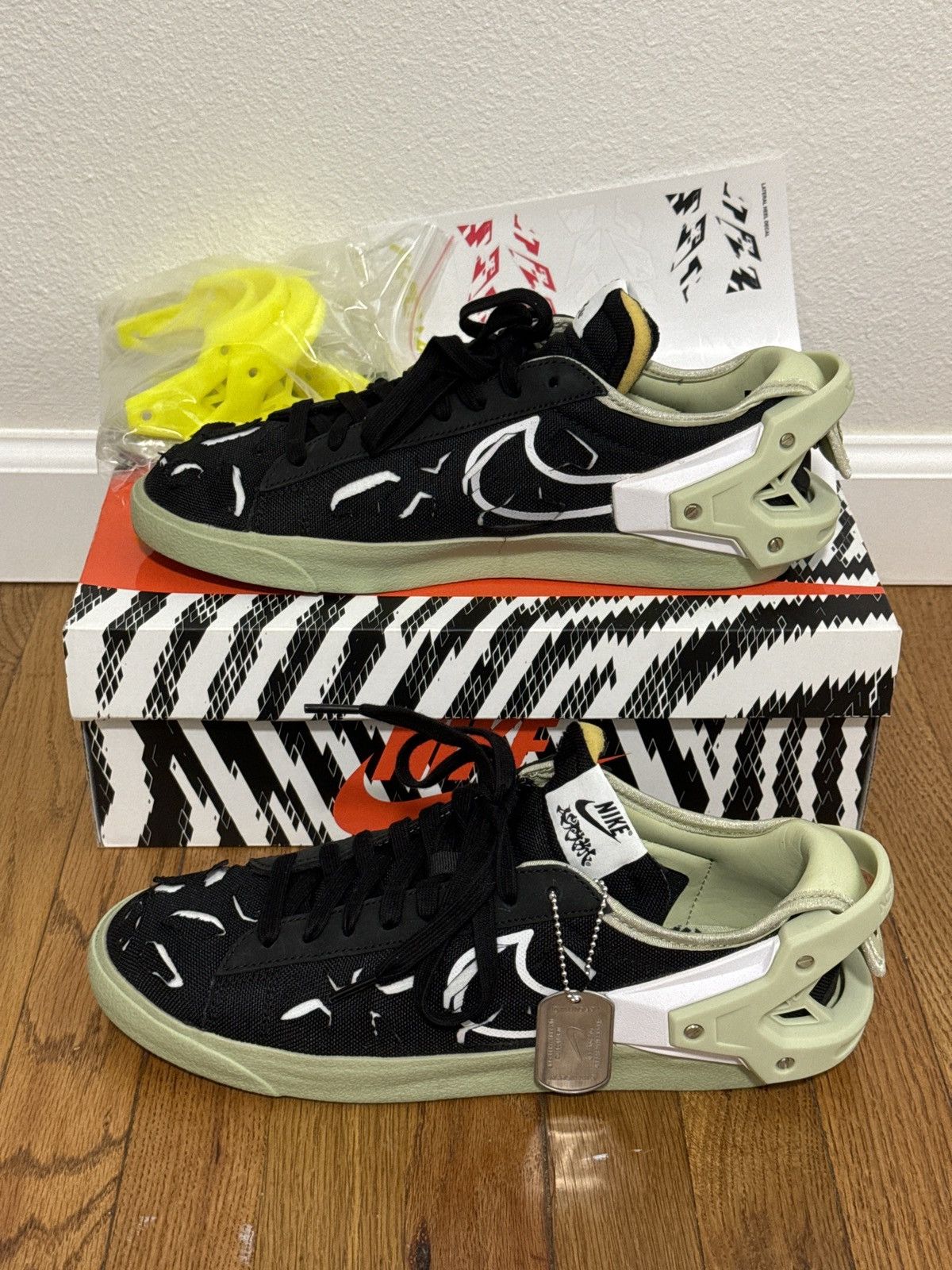 Acronym × Nike Nike x Acronym Blazer Low Black/Olive | Grailed