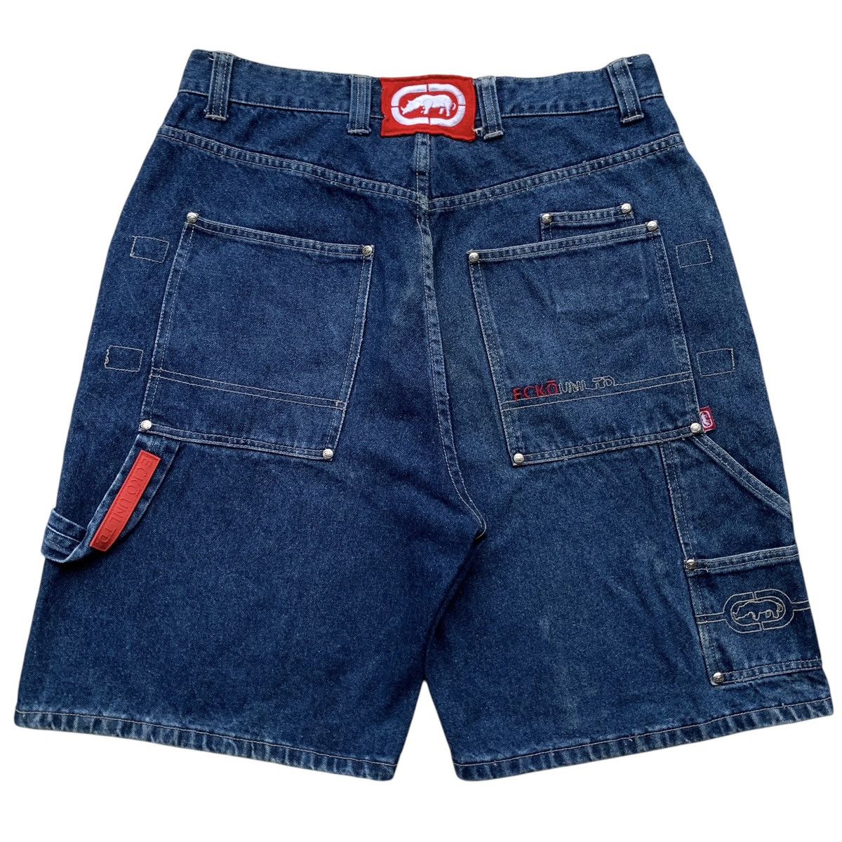 image of 2000S Ecko Unltd "loot" Baggy Jorts Carpenter Jeans in Blue Jean, Men's (Size 36)