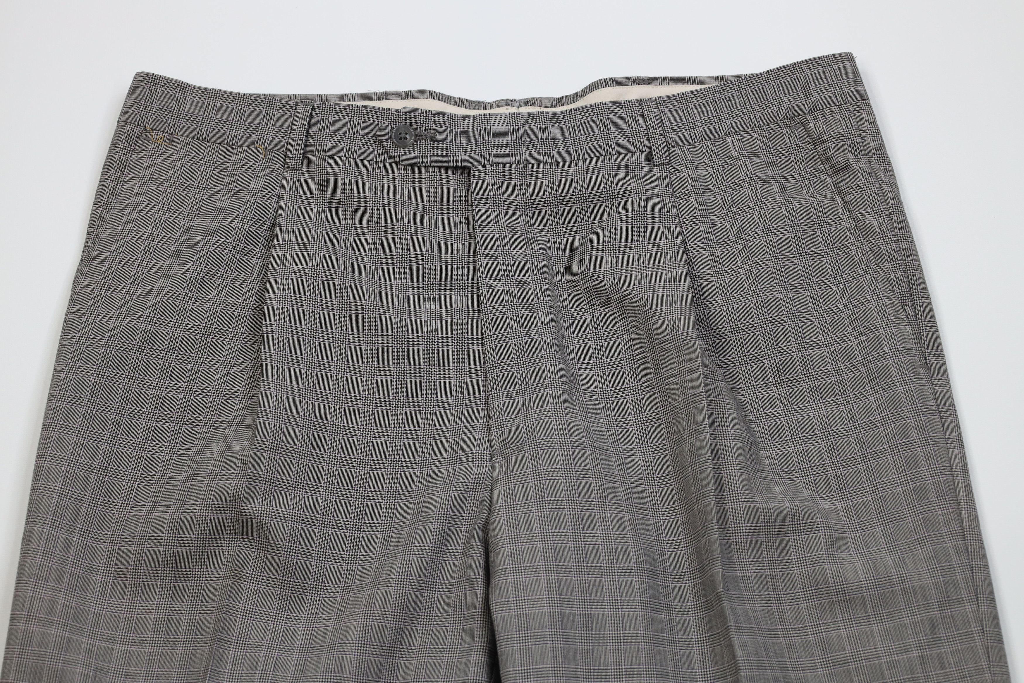 Vintage Vintage 90s Streetwear Wide Leg Chino Pants Houndstooth Size US 36 / EU 52 - 2 Thumbnail