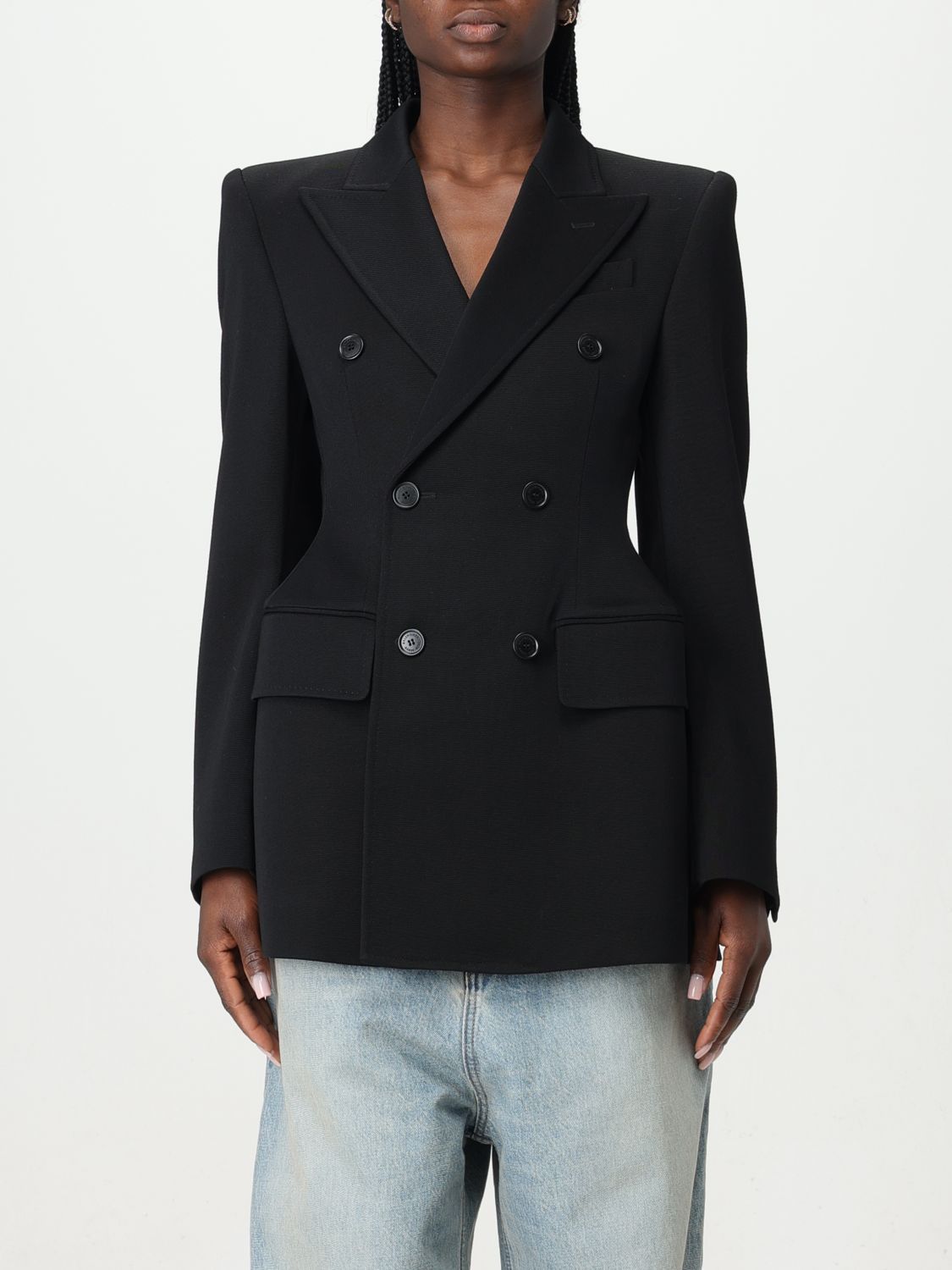 image of Balenciaga Blazer Woman Black, Women's (Size XS)