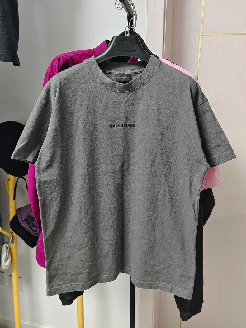 Balenciaga Balenciaga24ss embroidered logo short sleeve 2503-Nextarrow Size US M / EU 48-50 / 2 - 1 Thumbnail