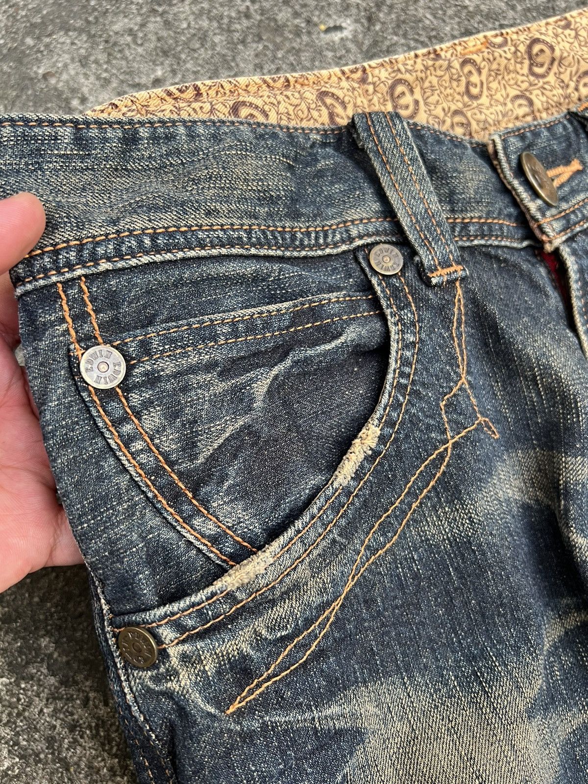 Edwin × If Six Was Nine × Japanese Brand EDWIN 503 BLUE TRIP PUNK JEANS VERY RARE Size US 31 - 6 Thumbnail