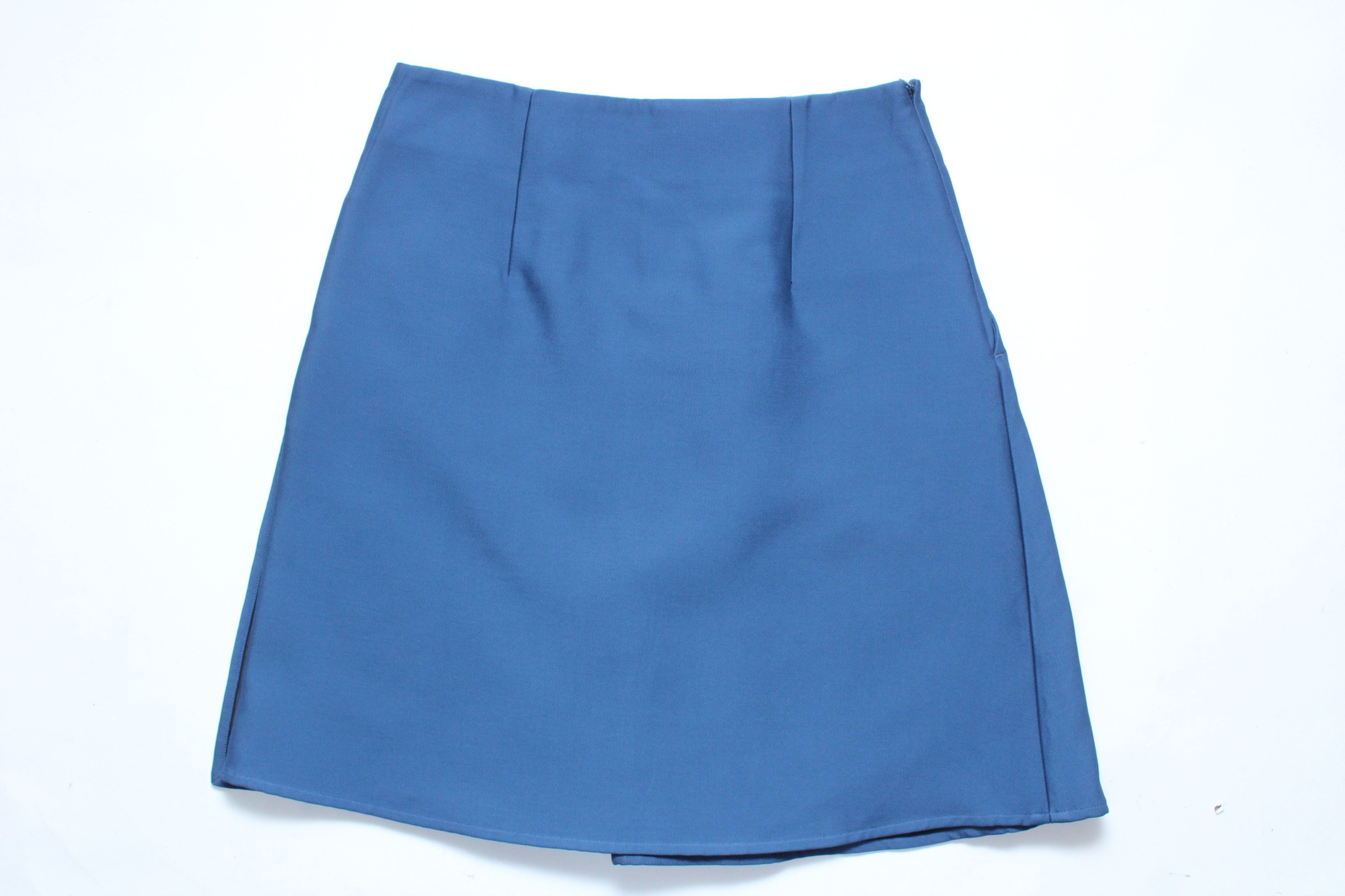 Jil Sander Jil Sander 2015 Silk Blend Wrap Mini Skirt Blue IT 38 Size 26" / US 2 / IT 38 - 4 Thumbnail