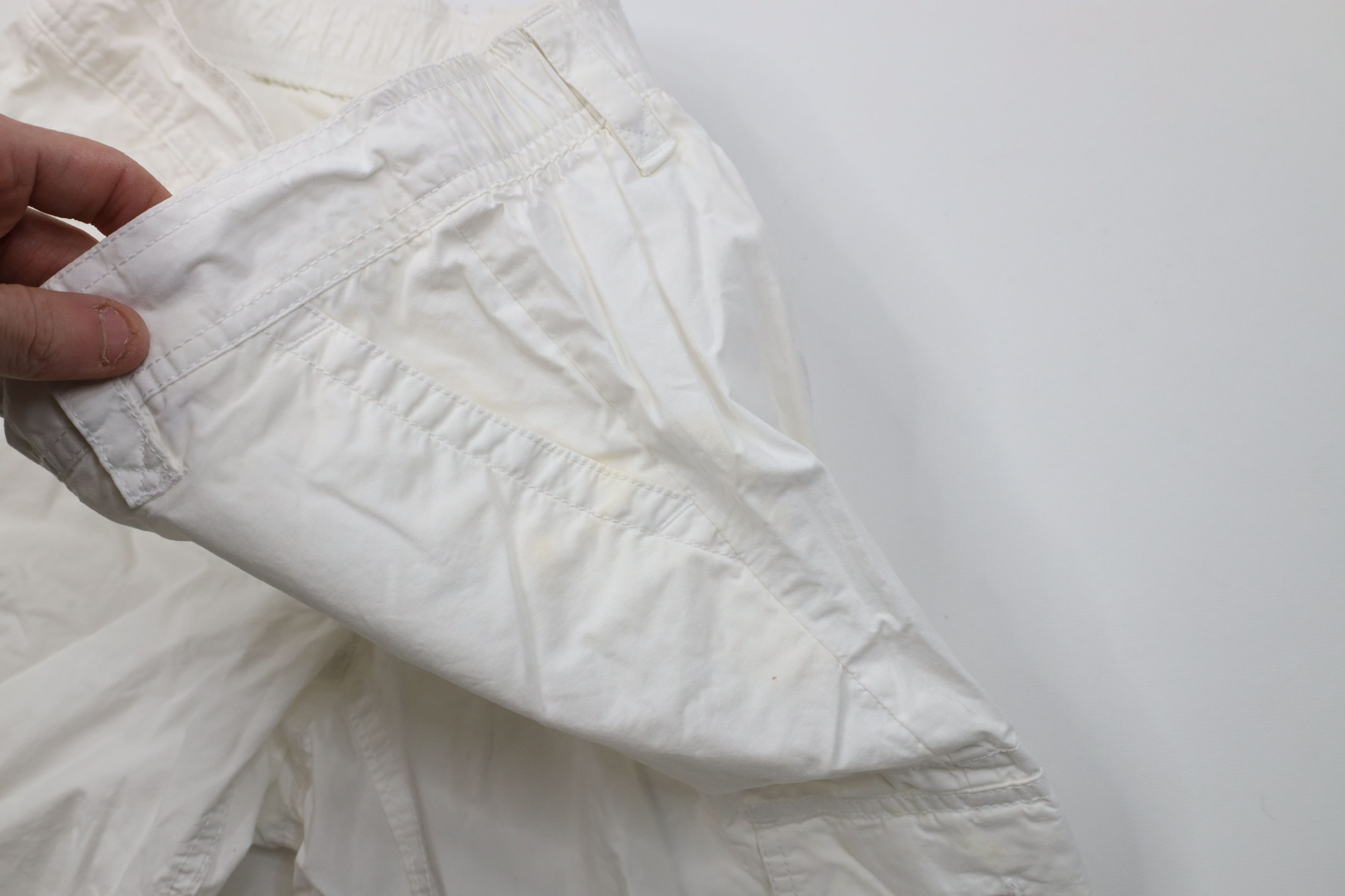 Lands' End Vintage Lands End Roll Cuff Cargo Pants White Cotton Size 32" / US 10 / IT 46 - 10 Thumbnail