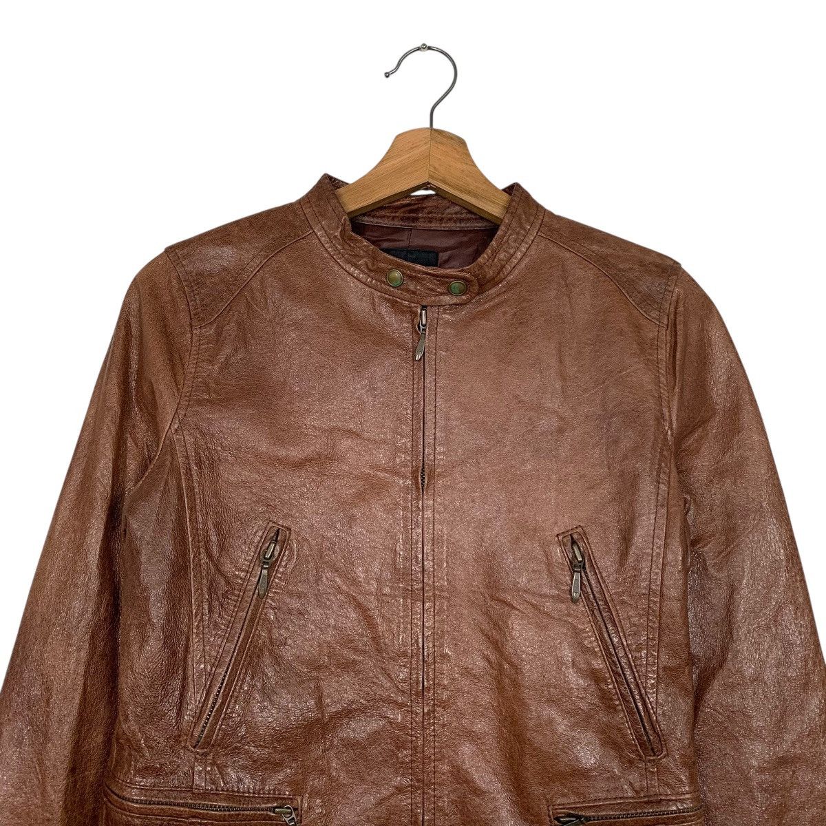Tornado Mart Tornado Mart Femme Biker Leather Jacket Size XS / US 0-2 / IT 36-38 - 2 Thumbnail