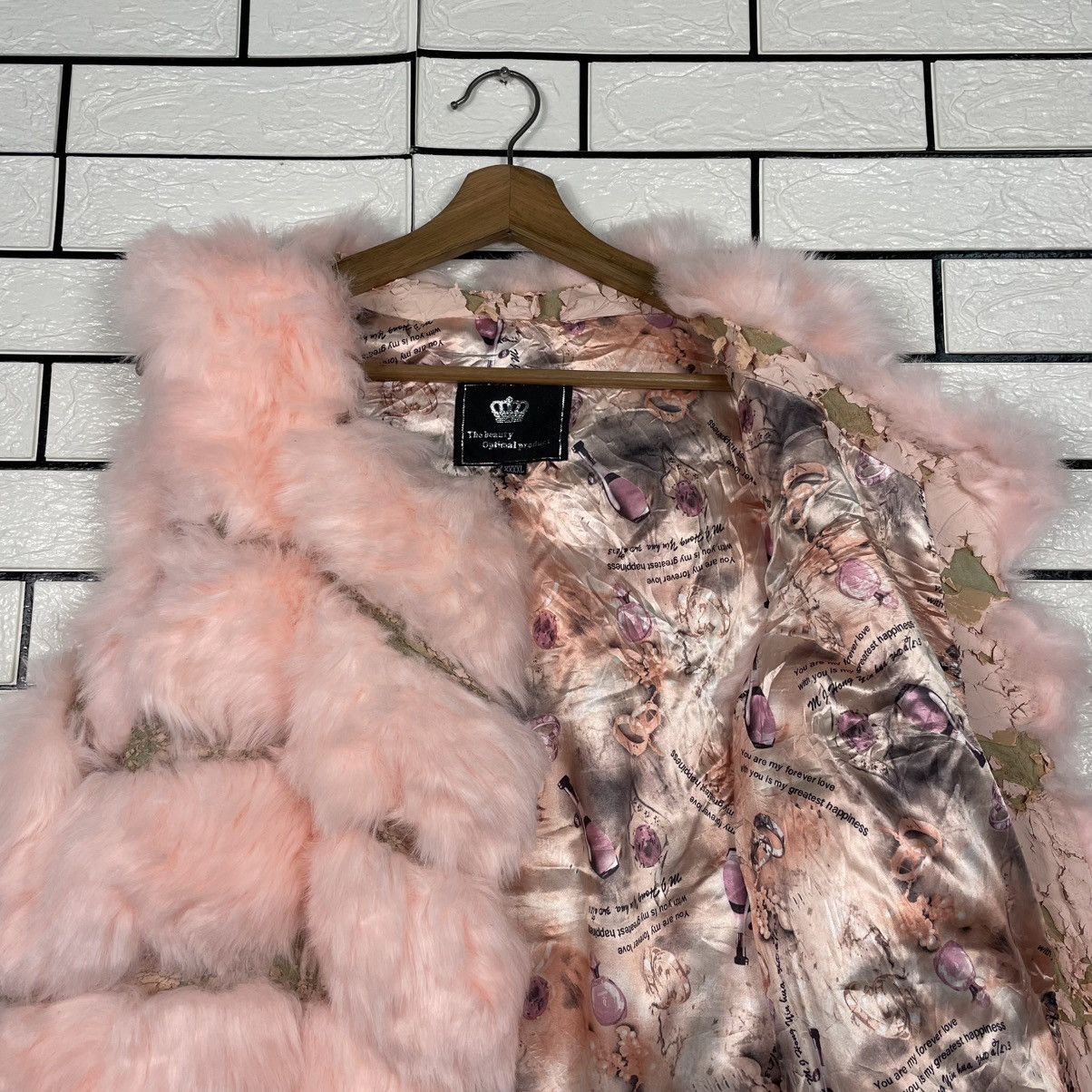 Japanese Brand Japanese Brand BOPT Pink Faux Fur Vest Size XXL / US 16-18 / IT 52-54 - 10 Thumbnail