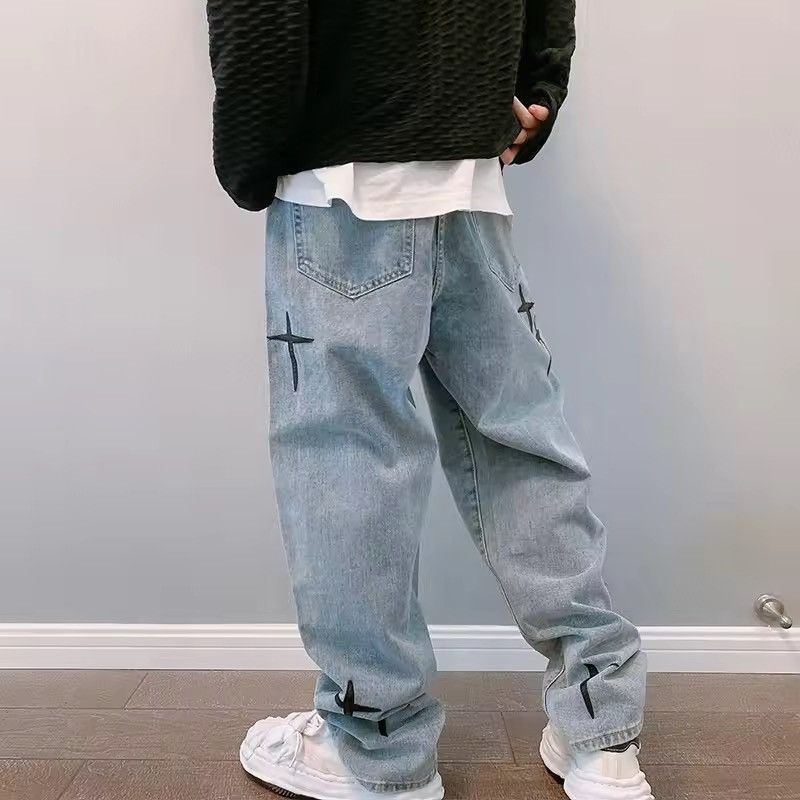 Jean STAR Straight Leg Loose Denim Jeans, Baggy Jeans Size US 27 - 3 Thumbnail