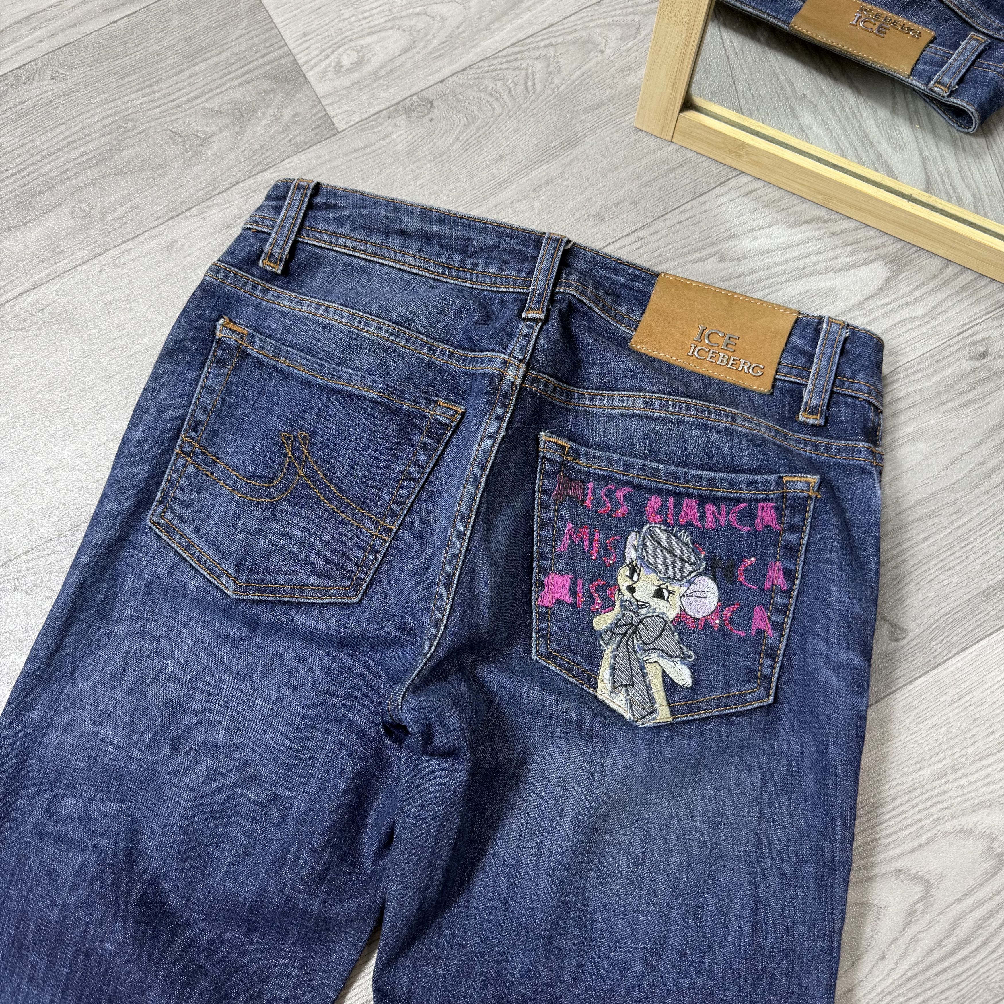 Iceberg Vintage ICE Iceberg London 00s Rare Miss Cianca Jeans Pants Size 28" / US 6 / IT 42 - 8 Thumbnail